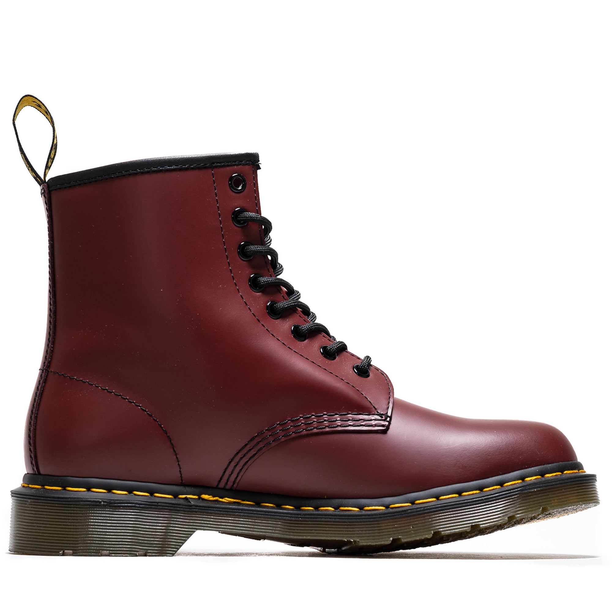Dr. Martens 1460 Smooth Leather Boots for Women & Men - Cherry Red Ankle Boots - Punk Style Fashion Footwear for Everyday Wear, Concerts & Outdoor Activities
