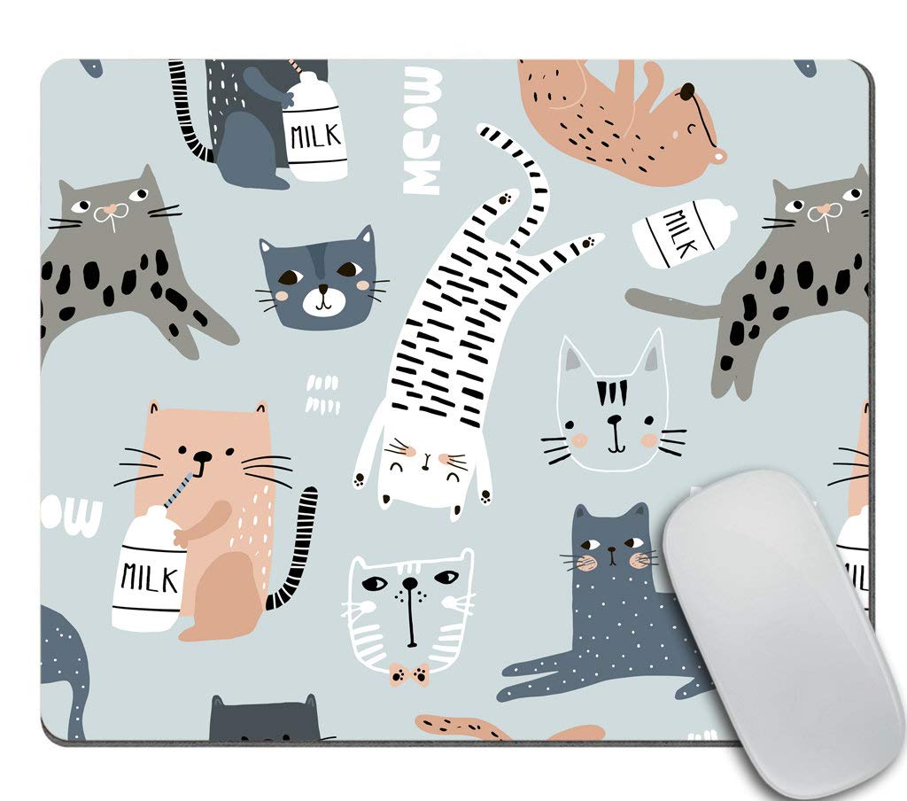 Custom Gaming Mouse Pad with Funny Cat Design - Non-Slip Rubber Base for PC & Laptop Gaming - Perfect for Office, Home & Esports Enthusiasts