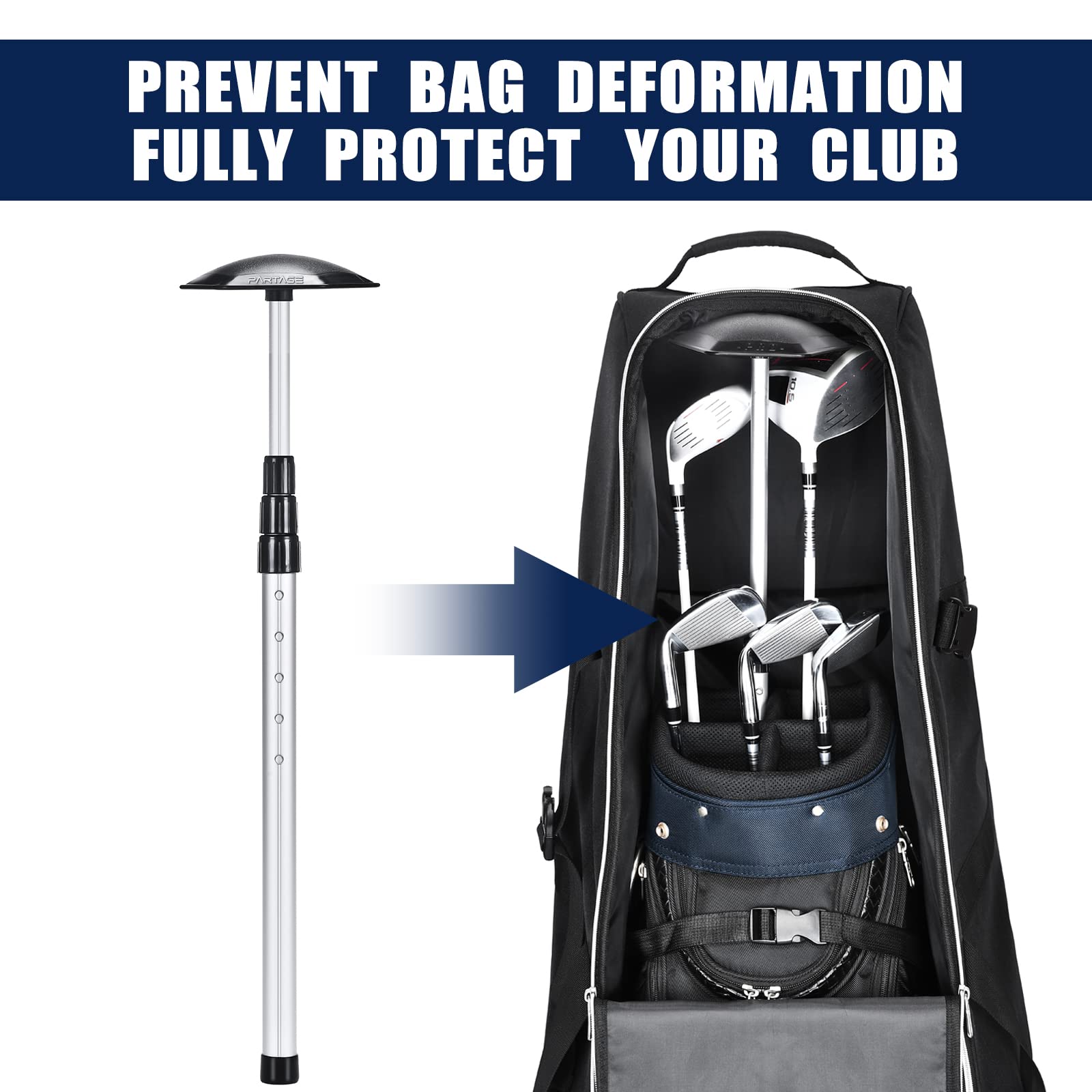 Premium Golf Travel Bag with Wheels - Durable Airline Approved Golf Case for Easy Transport (Black) - Perfect for Air Travel, Golf Tournaments & Club Storage