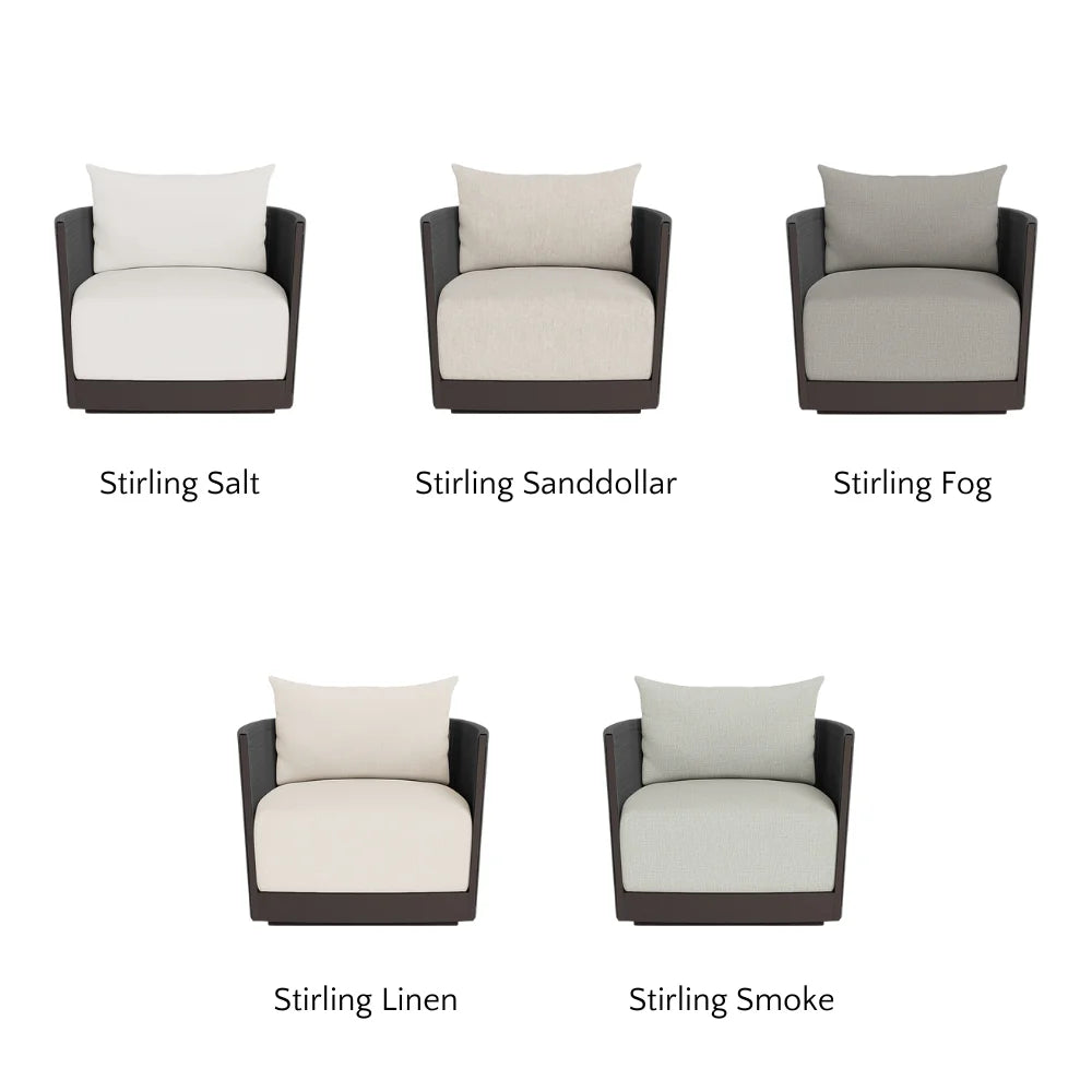 Antigua Outdoor Swivel Lounge Chair - 360 Degree Rotating Patio Furniture with Cushion, Waterproof & UV Resistant for Poolside, Garden, Deck, and Backyard Relaxation