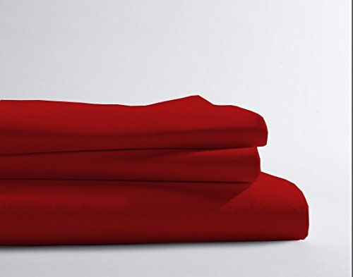 Premium 100% Egyptian Cotton 600 Thread Count Pillowcase Set (2-Pack) - Queen Size, Hypoallergenic & Ultra Soft, Blood Red - Perfect for Bedroom Luxury, Hotel Style Comfort & Allergy Relief