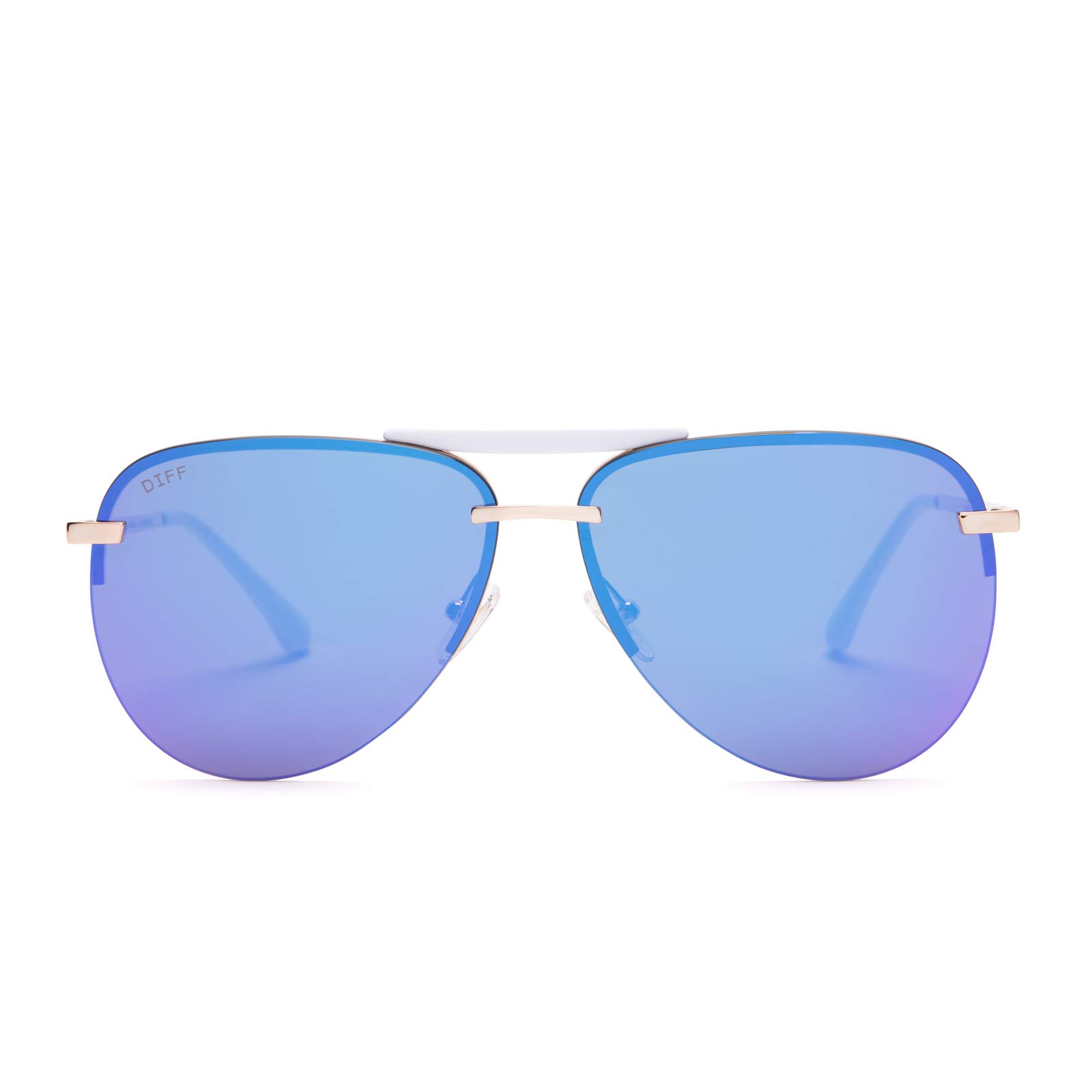 DIFF Tahoe Designer Oversized Aviator Sunglasses for Women - UV400 Protection, Gold Frames - Perfect for Beach, Driving & Outdoor Activities