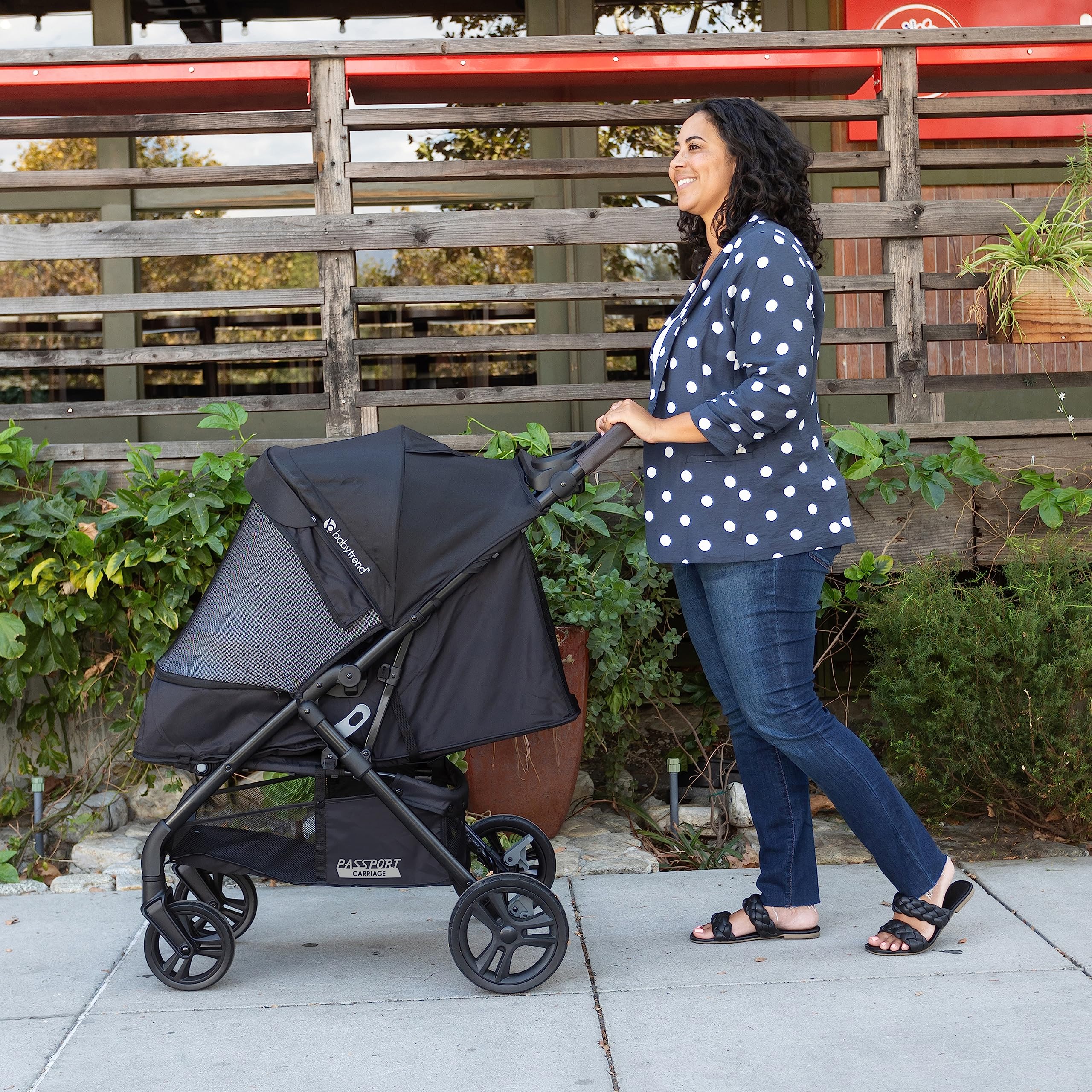 Baby Trend Passport DLX Travel System Stroller with EZ-Lift Plus Infant Car Seat - Uptown Black | Lightweight Compact Stroller for Newborns & Toddlers | Perfect for Air Travel, Shopping & Daily Walks