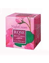 Bulgarian Rose Night Cream with Natural Rose Water - Hydrating & Anti-Aging for Dry Skin | Perfect for Nighttime Skincare Routine