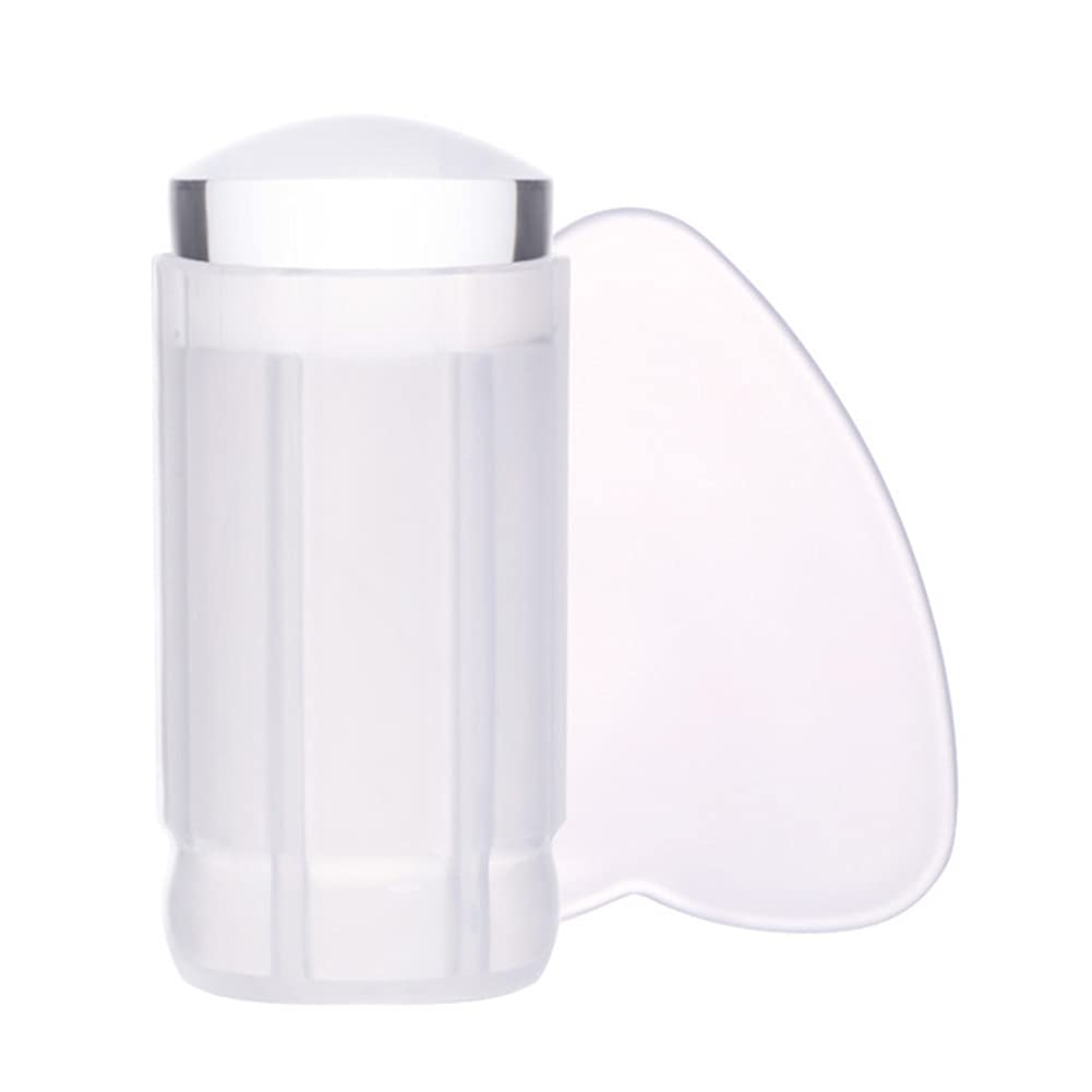 Transparent Silicone Nail Art Stamp Set - Jelly Nail Stamps & Scraper for Professional Manicure | Perfect for DIY Nail Designs, Salon Use & At-Home Nail Art