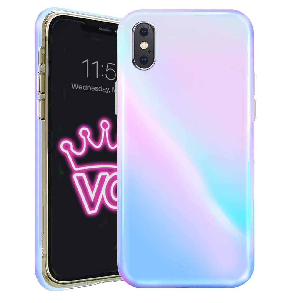 Velvet Caviar iPhone Xs & iPhone X Case - Iridescent Holographic Color Changing Phone Cover for Women & Men (Nebula) | Trendy Protective Case for Everyday Use & Special Occasions