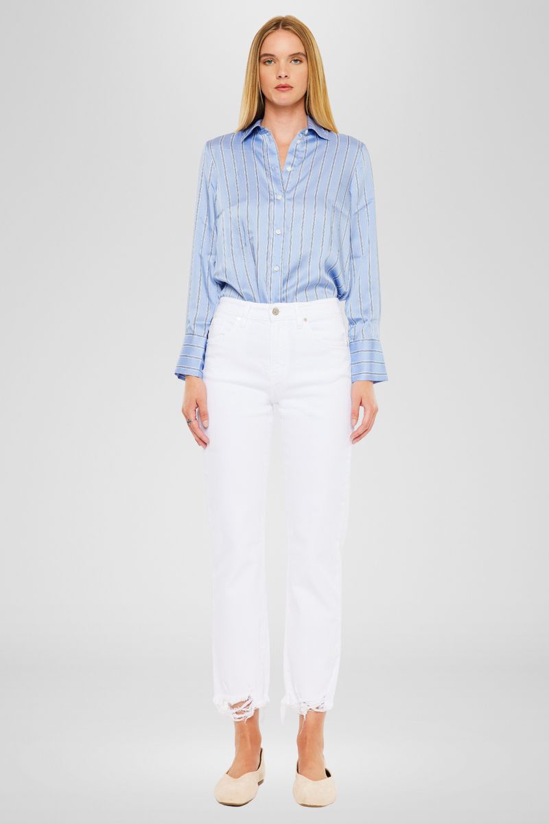 Daniela High Rise Straight Leg Jeans for Women - Slimming Comfort Fit Denim Pants for Casual Wear & Everyday Outfits