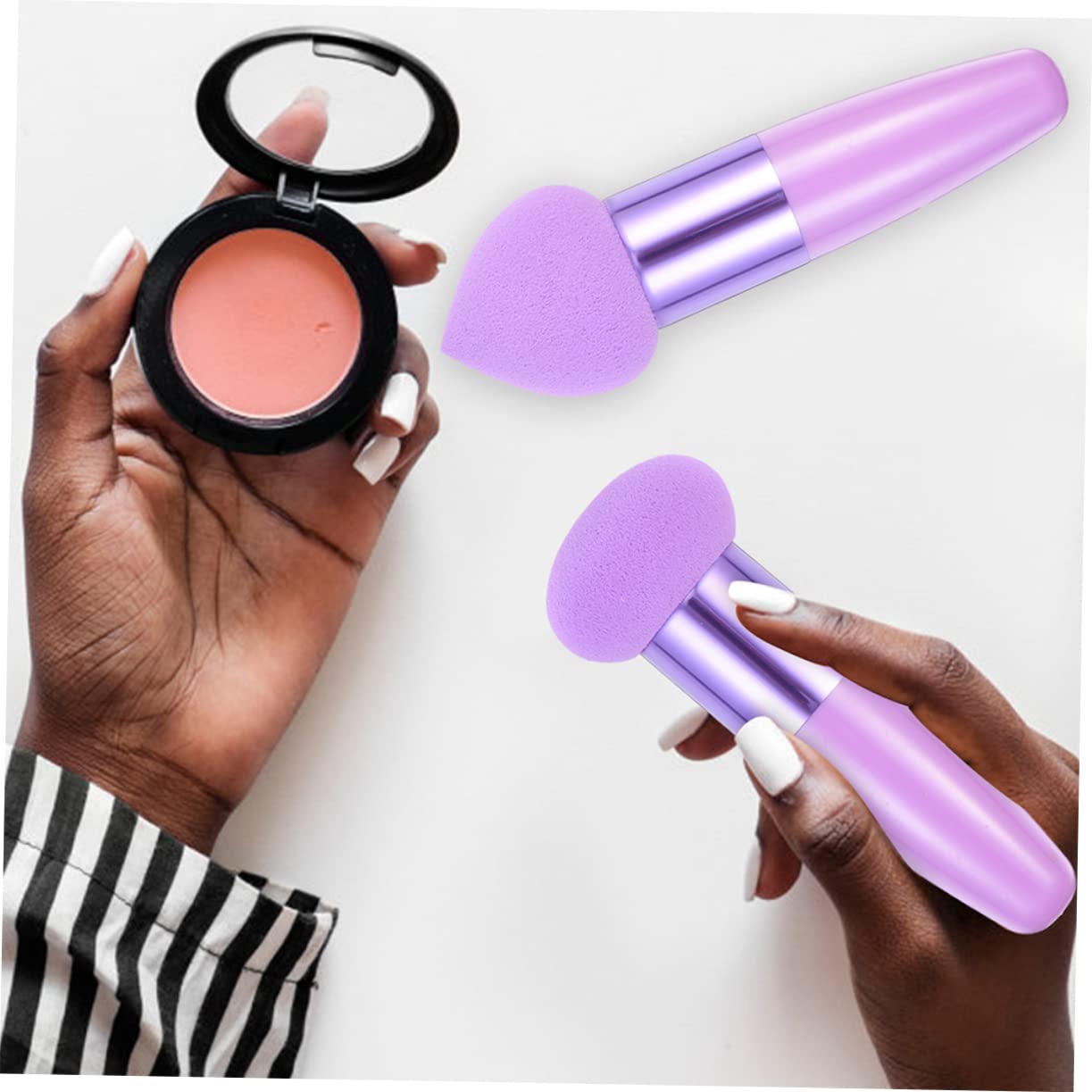 Beautyfu 3-Piece Blending Makeup Sponge Set - Pink & Purple Latex-Free Cosmetic Sponges for Foundation, Concealer & Powder Application - Perfect for Professional Makeup Artists & Everyday Beauty Routine