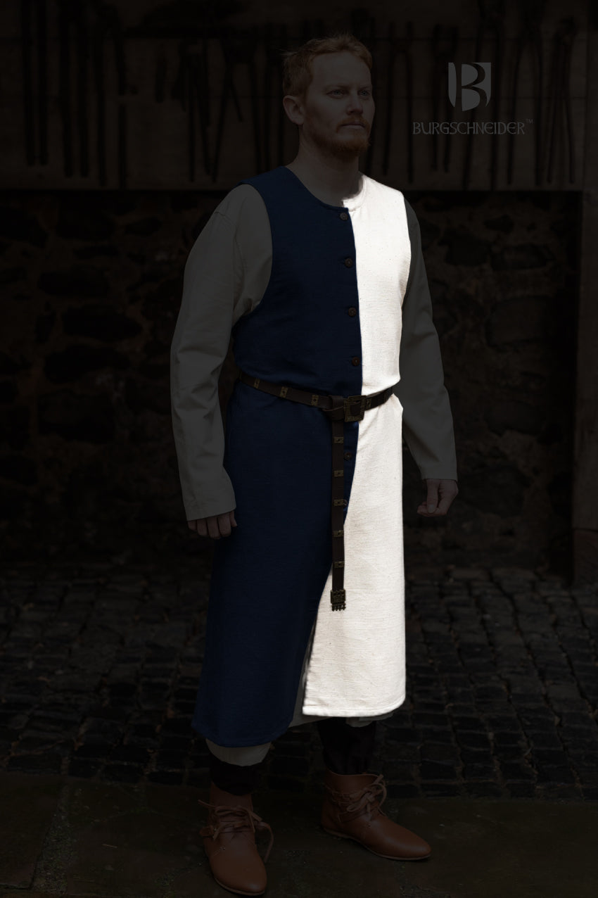 Left Side Tabard Auderic Natural - Medieval Renaissance Costume Accessory for LARP, Cosplay & Historical Reenactment