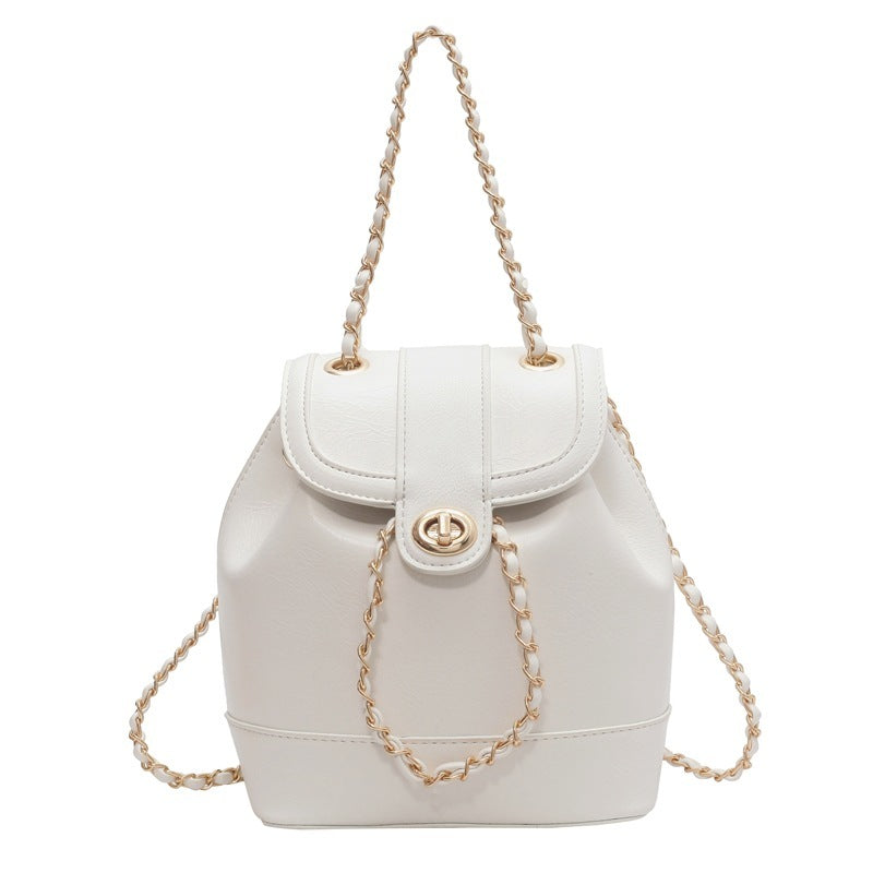 Vegan Leather Crossbody Bucket Bag with Chain Strap - Stylish & Durable Shoulder Bag for Women, Perfect for Travel, Work & Everyday Use