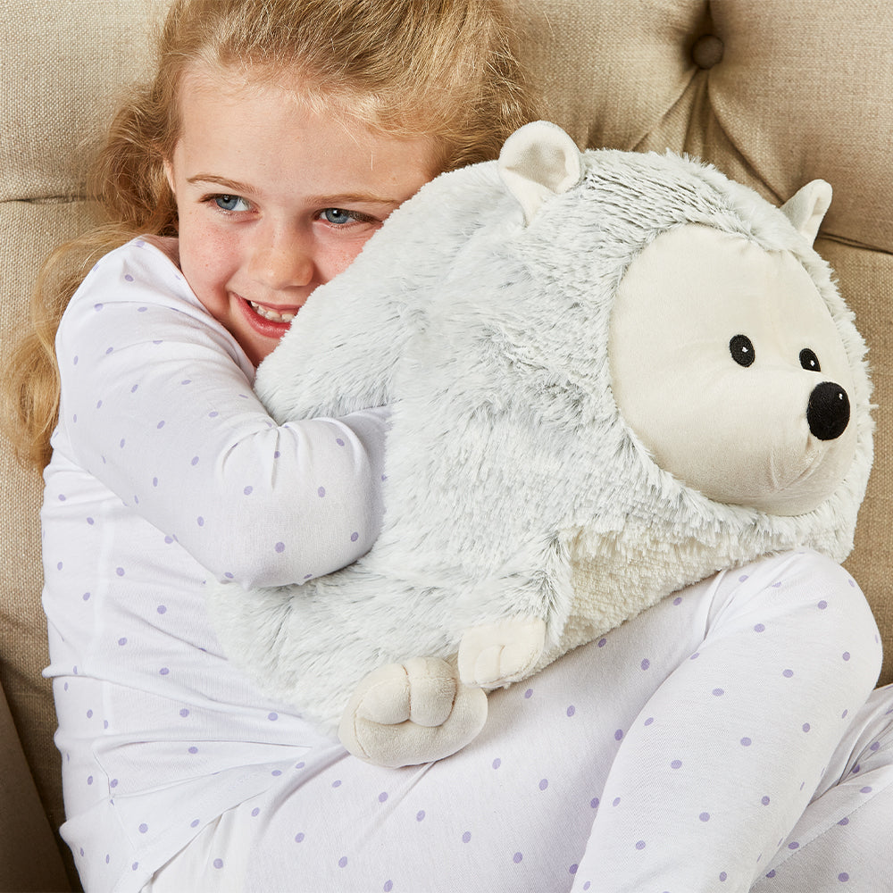 Supersized Hedgehog Warmies - Large Plush Heating Pad for Pain Relief, Stress & Anxiety - Microwaveable Heat Therapy for Adults & Kids - Perfect for Cuddling, Relaxation & Comfort at Home or Office