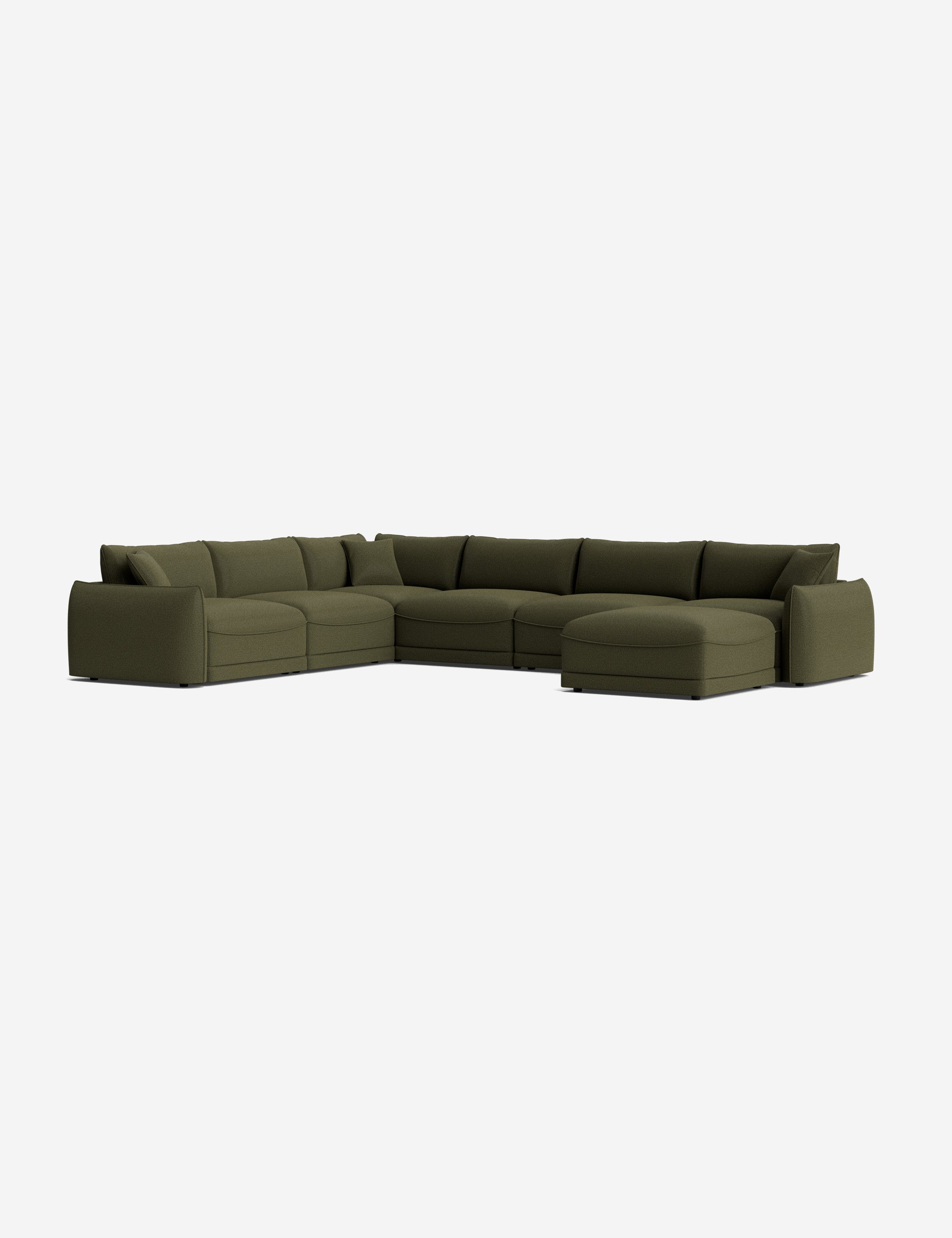 Balmer Modular Corner Sectional Sofa with Ottoman - Modern L-Shaped Couch for Living Room, Family Room & Home Theater - Comfortable & Stylish Furniture for Relaxing & Entertaining
