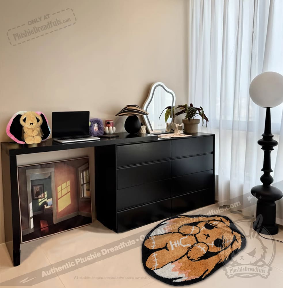 Soft Plush Anxiety Relief Rabbit Rug - Cozy Comfort for Stress & Relaxation - Perfect for Bedroom, Nursery, or Meditation Space