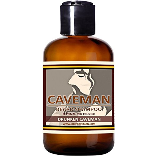 **Drunken Caveman Beard Wash & Shampoo for Men - Bay Rum Scented, 8oz - Natural & Hydrating Beard Care - Perfect for Daily Grooming & Styling**
