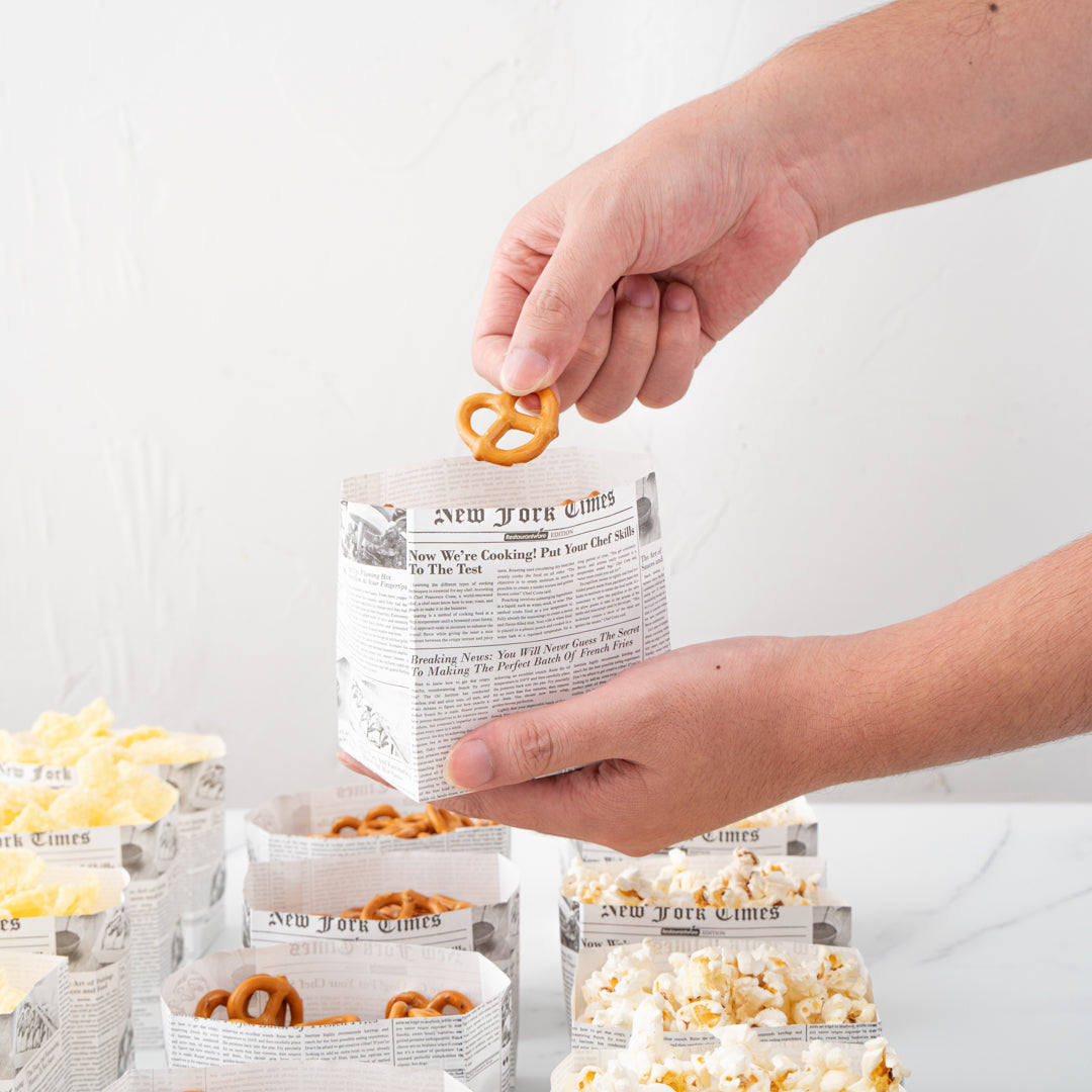 Eco-Friendly Newsprint Paper Snack Bags 4