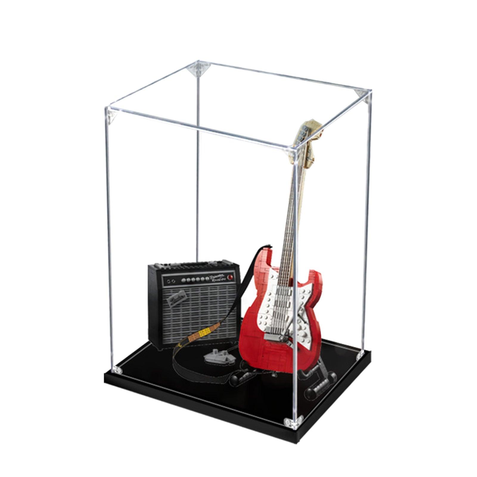 LEGO Fender Stratocaster 21329 Display Case - Premium Acrylic Showcase for Collectible Guitar Model - Perfect for Home Decor, Office Display & LEGO Enthusiast Collections