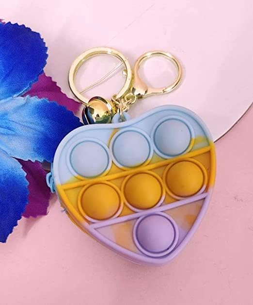 Geeta Store Assorted Pop It Keychain Toys - Bubble Sensory Fidget Toy Set for Stress Relief, ADHD, Autism & Anxiety - Random Shape Educational Toys for Kids, Boys & Girls of All Ages - Perfect for Home, School & Travel Use