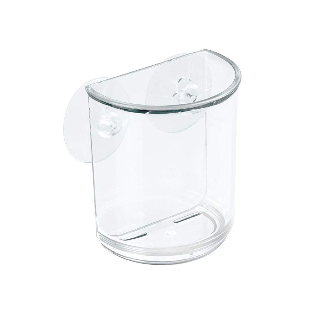 iDesign Classic Suction Cup Organizer - Bathroom & Kitchen Storage Solution for Shampoo, Soap, Sponges - Space Saving Wall Mount Holder for Showers, Sinks, and Tiles