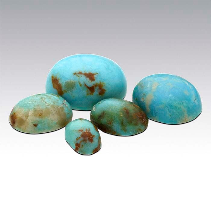 Natural Arkansas Mona Lisa Turquoise Cabochon 6x4mm to 10x8mm Oval - Mined & Cut in USA - Perfect for Jewelry Making, Wire Wrapping & DIY Crafts