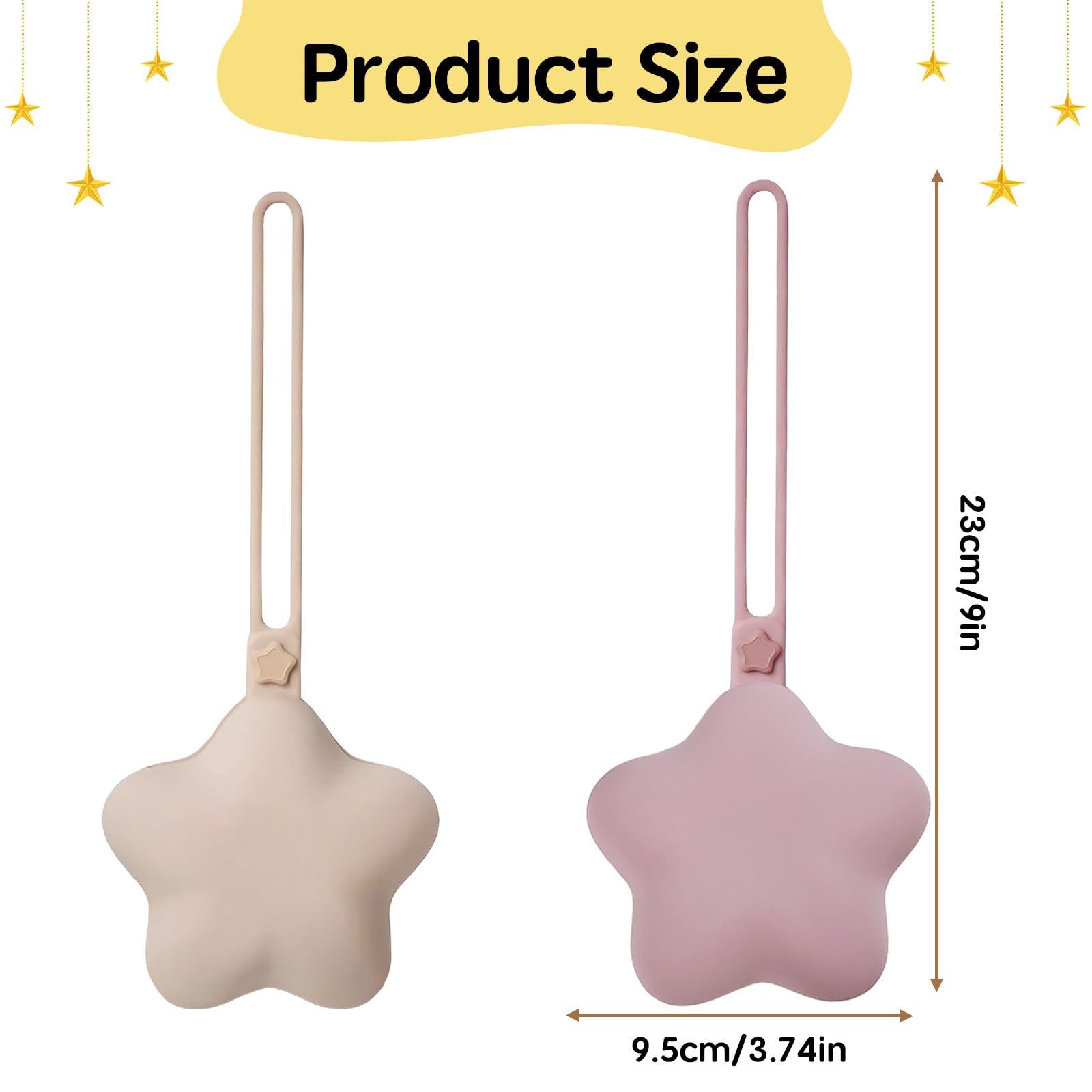 WeSweet Silicone Pacifier Holder Case - 2 Pack Baby Dummy Clip Storage Box with Easy-Clean Design (Cream/Pink) - Perfect for Travel, Daycare & On-the-Go Parents