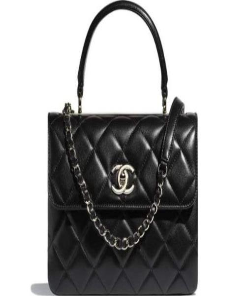 Chanel Small Flap Bag With Top Handle Black Ruthenium Hardware - Luxury Crossbody Shoulder Bag for Women | Perfect for Date Night, Parties & Special Occasions