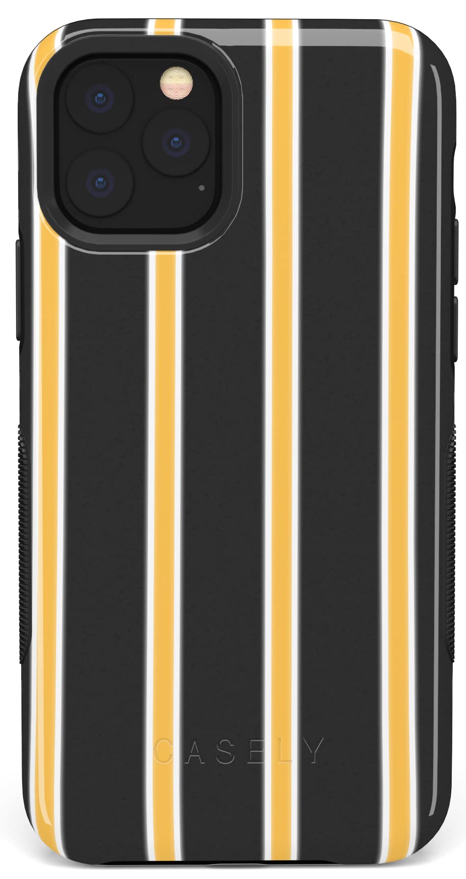 Casely iPhone 11 Pro Max Case - Mustard Yellow Pinstripe Design | Slim Protective Cover for iPhone 11 Pro Max | Perfect for Work, Travel & Everyday Use
