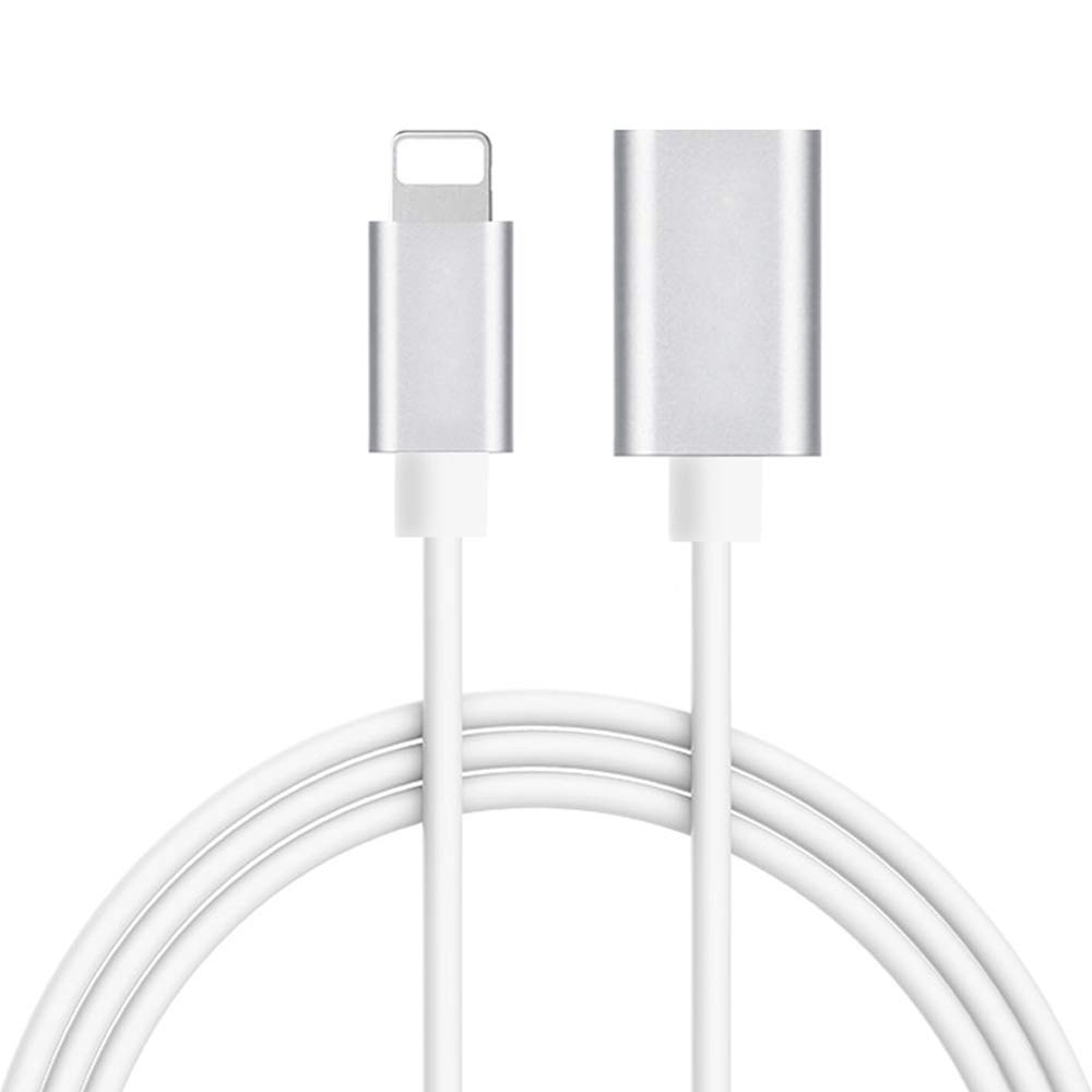 MeloAudio 3.3FT TPE iPhone Charger Cable Extension - Male to Female Dock Connector for iPhone/iPad/iPod - Sync, Charge & Audio - Durable Case Adapter - Perfect for Home, Office & Travel Use