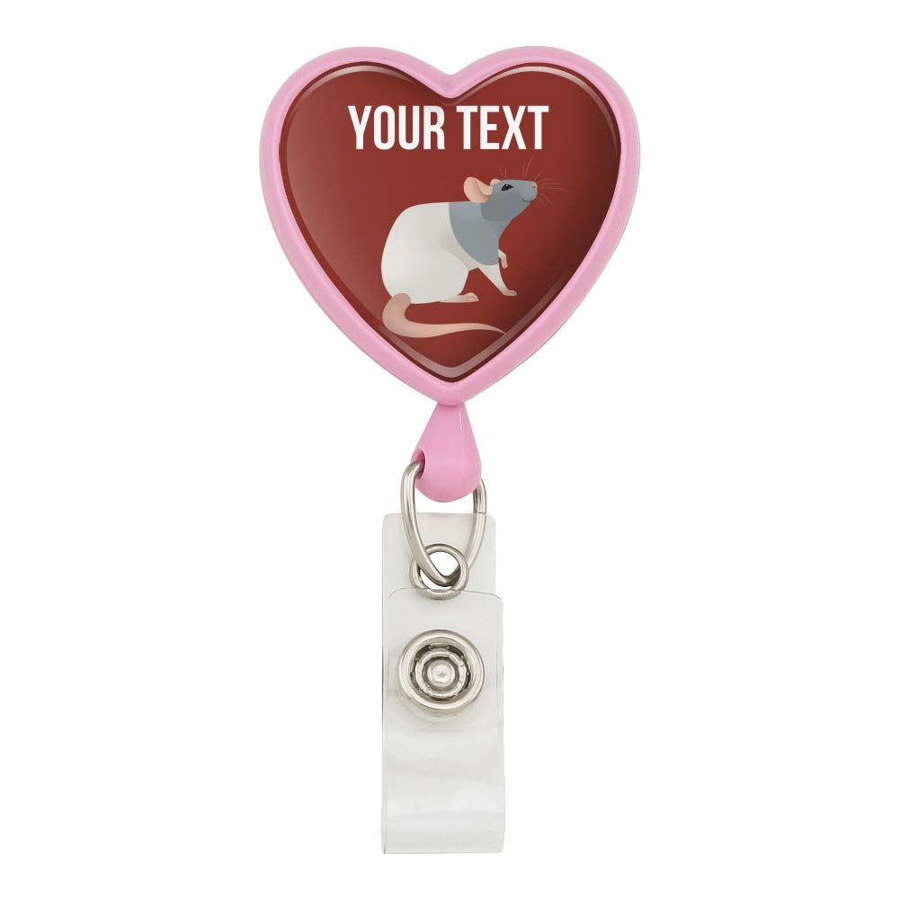 Custom Rat Heart Lanyard - Retractable ID Badge Holder for Work & Events