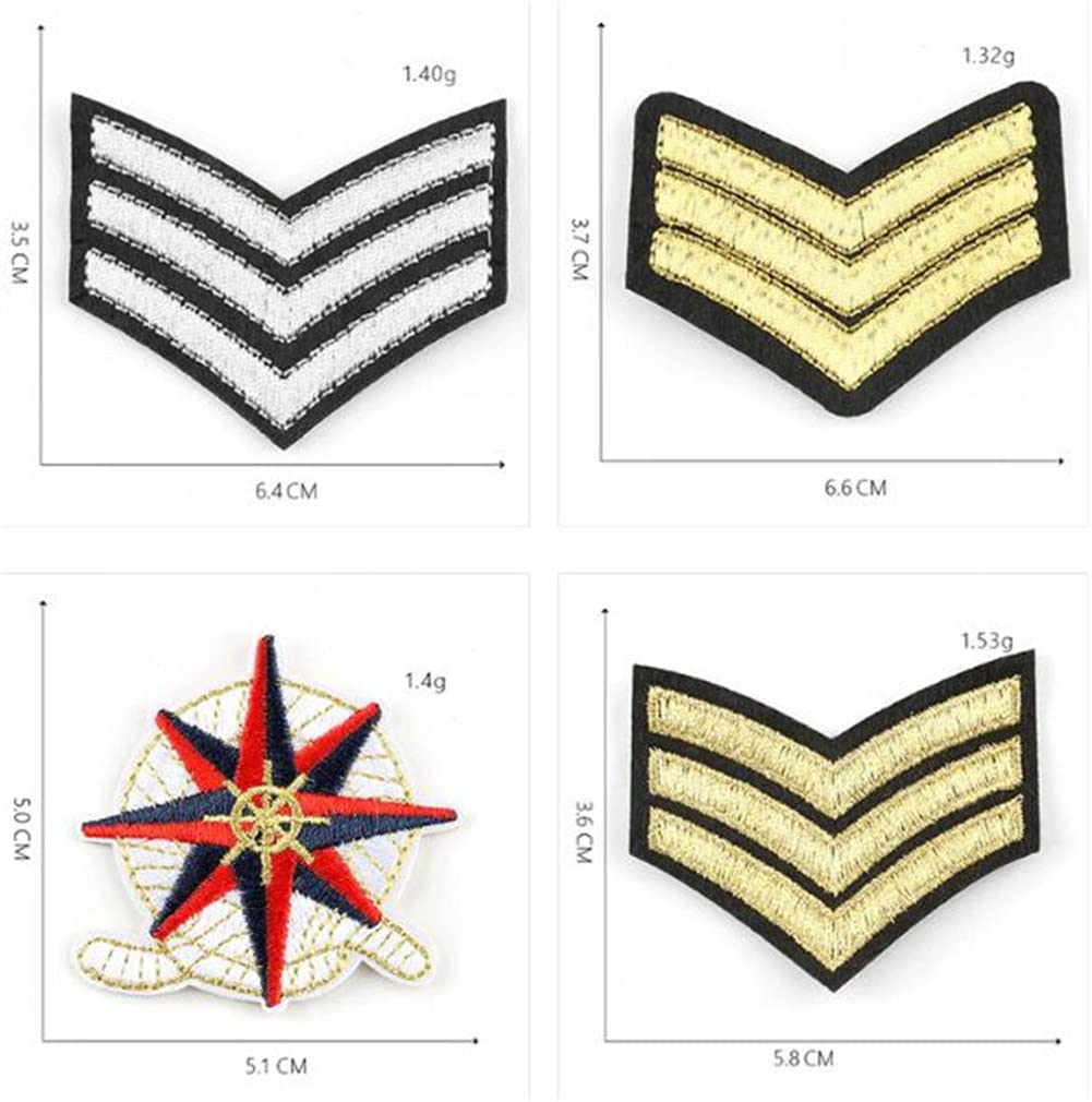 20Pcs Police Officer Iron-On Embroidered Patches - Self-Adhesive Applique Stickers Kit for Clothing, Jackets, Backpacks, Shoes & Caps - Perfect for Kids & Adults (Black) - Great for Costumes, Uniforms & DIY Crafts