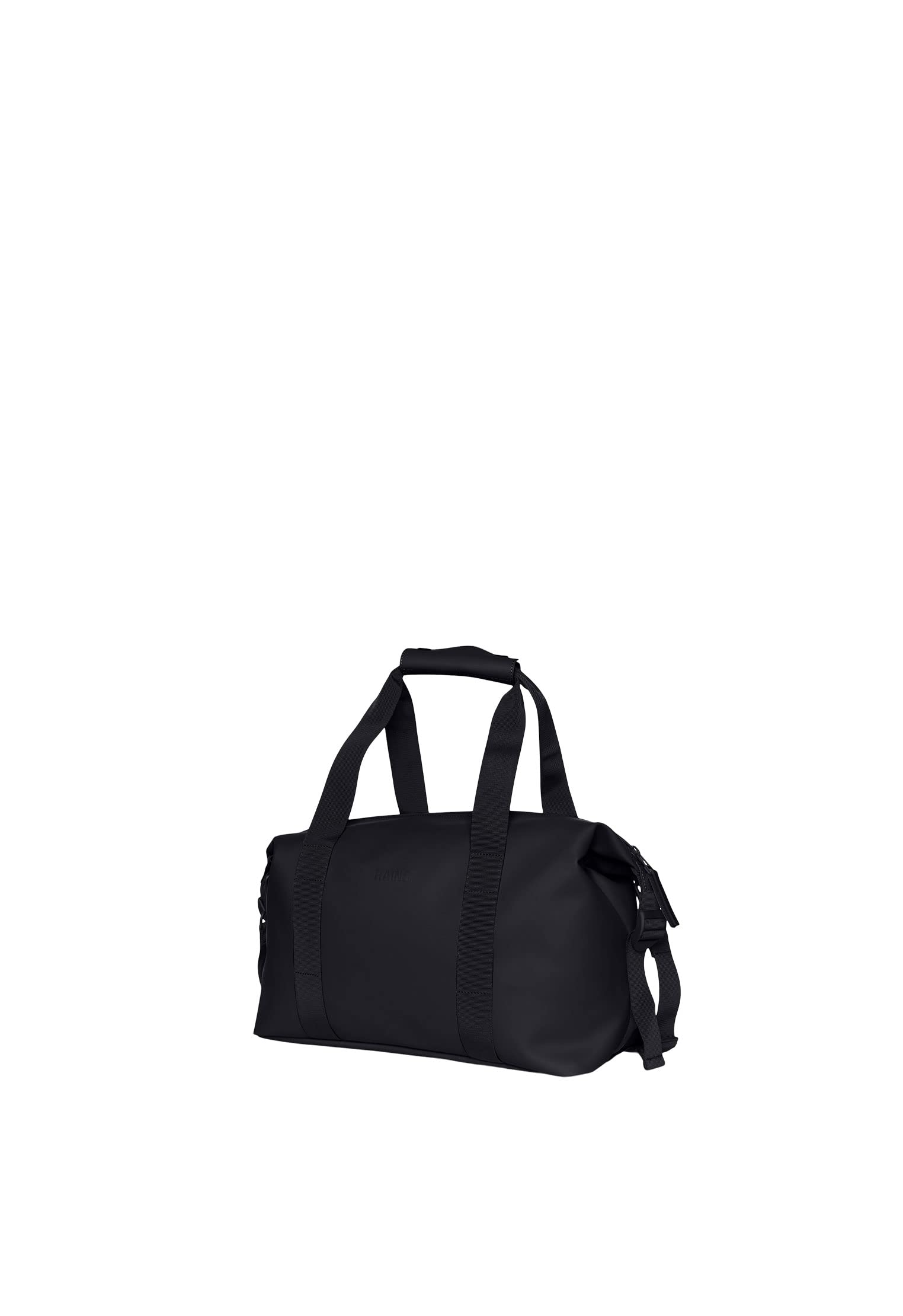 RAINS Weekend Bag Small - Waterproof Travel Duffel Bag for Women & Men - Lightweight Gym Bag, Carry On, Overnight Bag - Perfect for Workouts, Travel & Daily Commute (Black, Small)