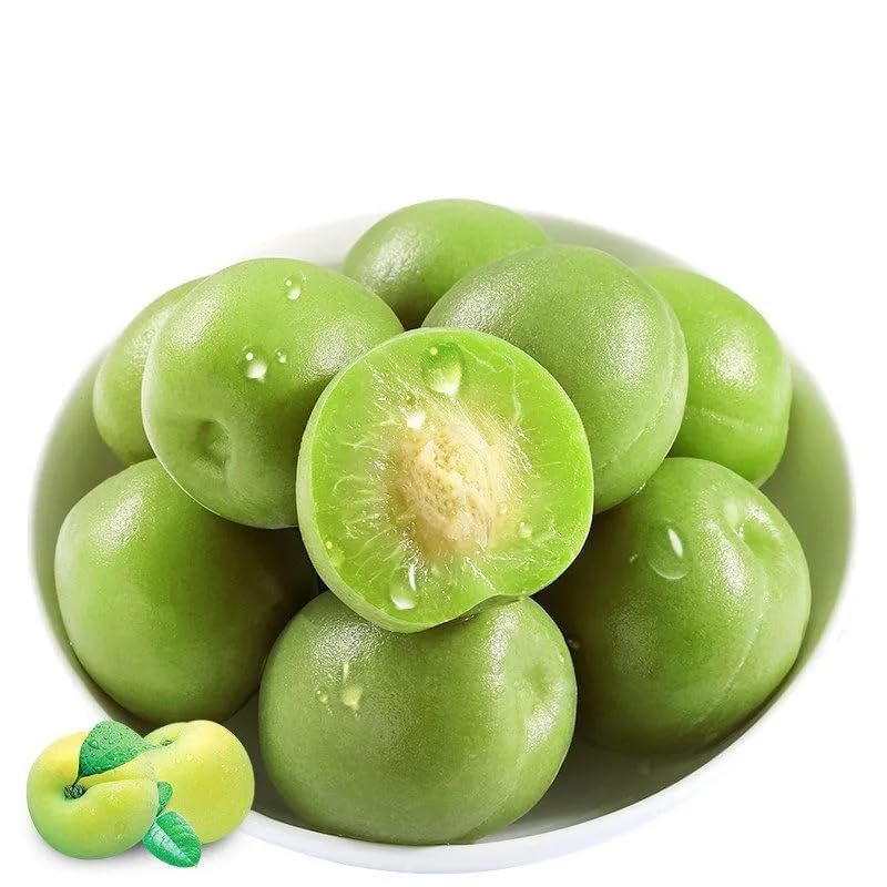 Sour and Sweet Crispy Peach and Plum - Healthy Pickled Fruit Snacks - Honey Peach Preserved Fruit - Dried Yellow Peach and Green Plum - Perfect for Lunch Box, Office Snacks, and Road Trips