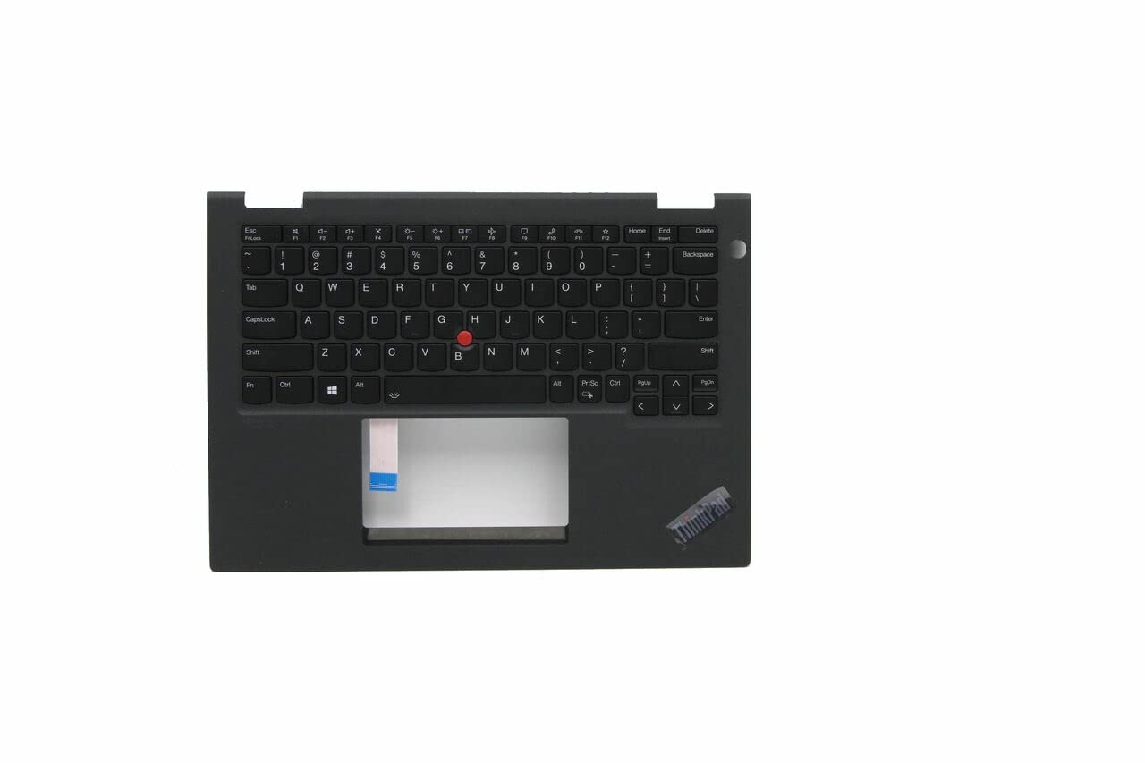 Original Lenovo ThinkPad X13 Yoga 2nd Gen 5M11C18706 Replacement Keyboard Palmrest - Compatible with 20WX, 20XW, 20XX Models | Perfect for Office Work, Business Travel & Remote Working