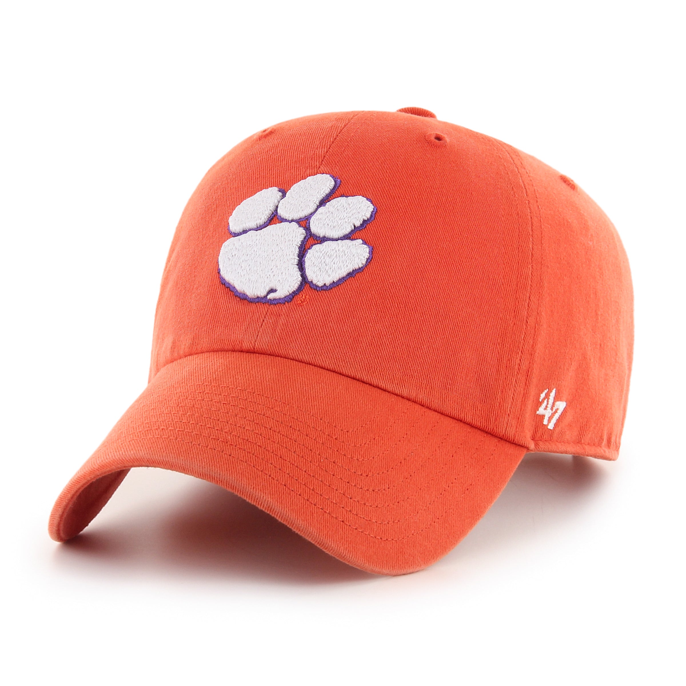 47 Brand Clemson Tigers Cleanup Adjustable Hat - Orange | Adjustable Snapback Cap for Men & Women | Perfect for Game Day, Tailgating & Outdoor Activities