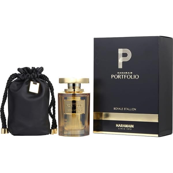 Al Haramain Portfolio Royale Stallion Cologne for Men - Long Lasting Arabian Perfume Spray (2.5 oz) - Premium Fragrance for Day & Night Wear, Office & Special Occasions