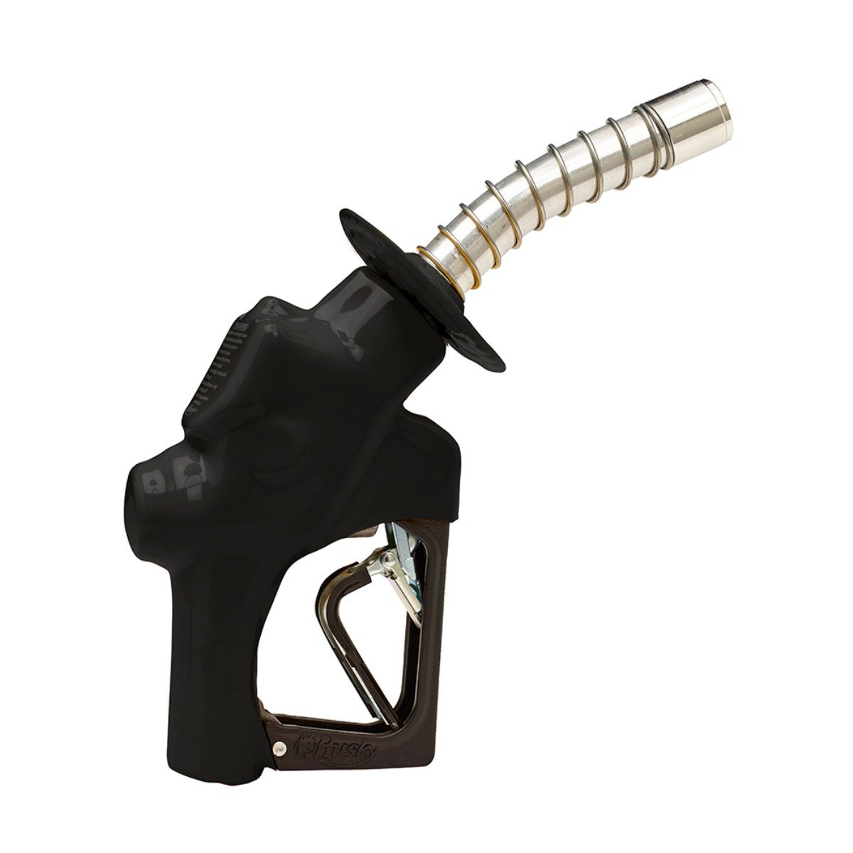 Husky 173310N-04 Heavy Duty Diesel Nozzle with Three Notch Hold Open Clip - Full Grip Guard & Black Hand Guard - Made in USA - Ideal for Truck Stops, Fuel Stations & Industrial Applications