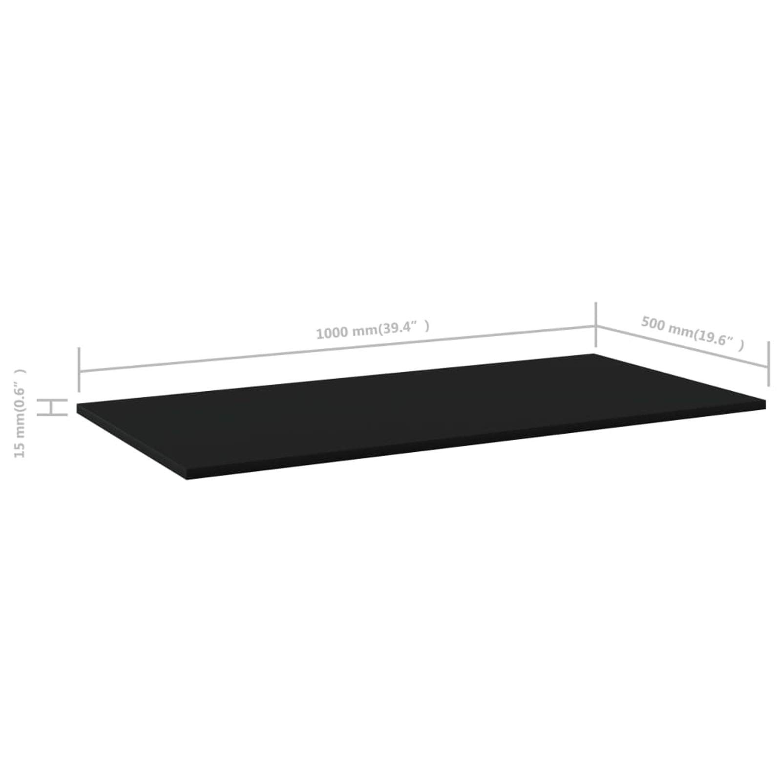 Tidyard 4-Piece Black Bookshelf Replacement Panels - 39.4 x 19.7 x 0.6 Inches Chipboard Shelves for Bookcase & Storage Cabinet - Perfect for Home Office, Living Room & Bedroom Organization