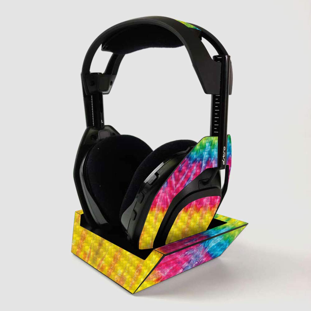ASTRO Gaming A50 Wireless Headphone Skin - Carbon Fiber Protective Cover with Base Station | Durable Tie Dye 2 Design | Easy to Apply | Made in USA | Perfect for Gaming, Travel & Home Use