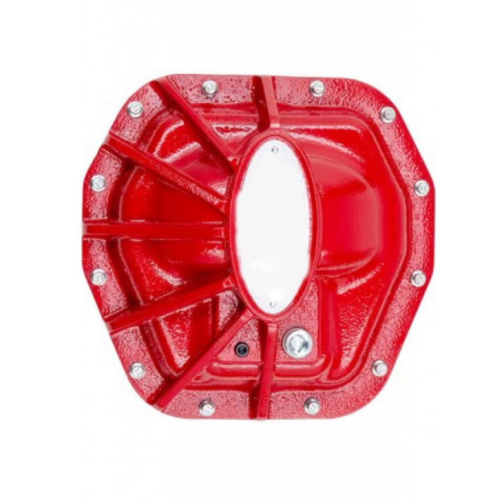 Rancho Suspensions Heavy Duty Differential Cover for Jeep Wrangler JL 2018-2023 | Rear Axle | Red Powder Coated Protection | Fits Rubicon & Other Models | Off-Road & 4x4 Adventure Accessory