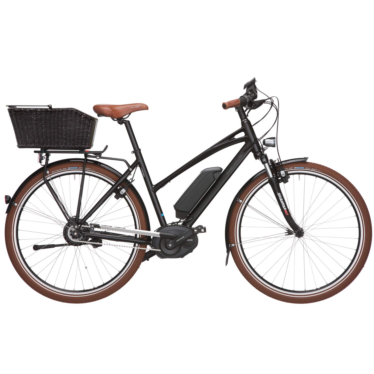 KLICKfix Unisex Adult Rear Bike Basket - 44 x 24 x 20cm Black Rear Wheel Bicycle Cargo Carrier | Perfect for Groceries, Picnics & Commuting Accessories
