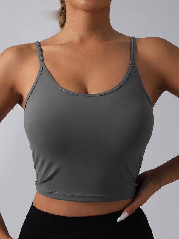 ZASUWA Women's Sexy Solid Color Twist Backless Round Neck Tank Top - Perfect for Summer, Beach, Party & Night Out