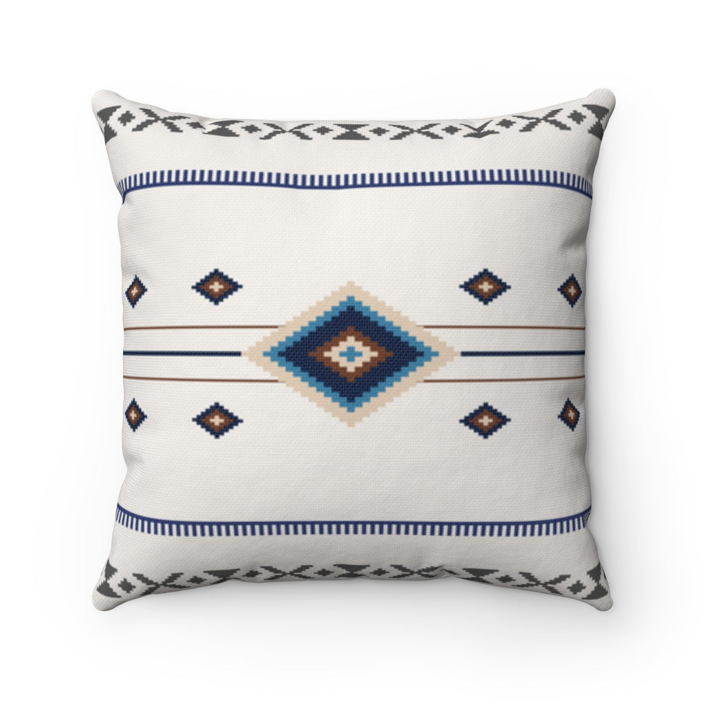 Snow Frost Throw Pillow - Soft Spun Polyester Square Decorative Cushion for Sofa, Bed & Home Decor