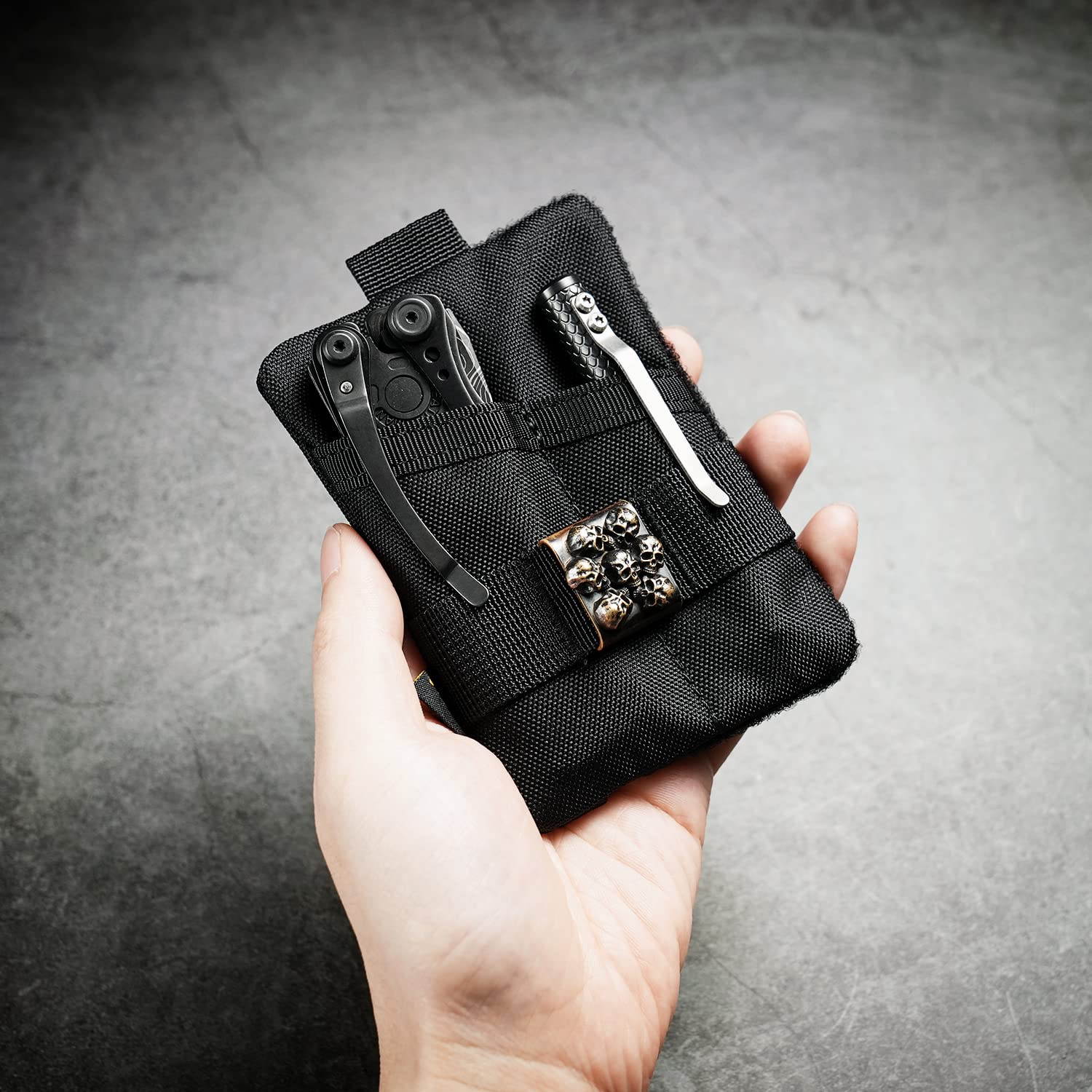 Viperade VE15 Small EDC Pouch - Compact Pocket Organizer with DIY Patches Area for Cards, Tools & Everyday Carry Gear | Perfect for Hiking, Camping & Outdoor Adventures