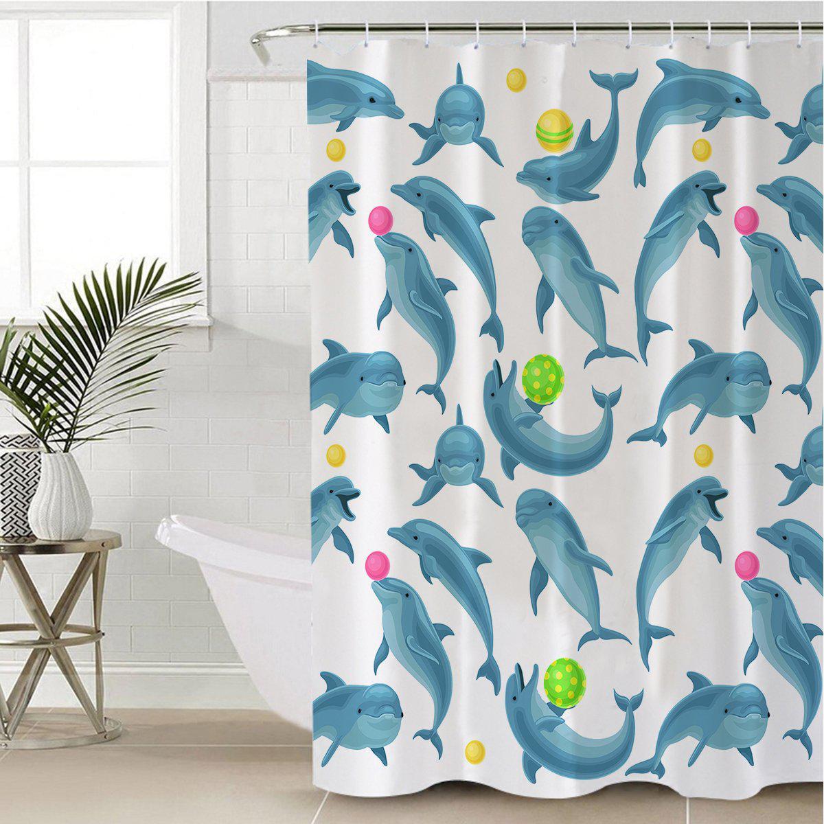 Dolphins Soul Fins Shower Curtain - Ocean Themed Bathroom Decor for Beach House & Coastal Style Homes | Perfect for Bathrooms, Kids Rooms & Nautical Themed Spaces