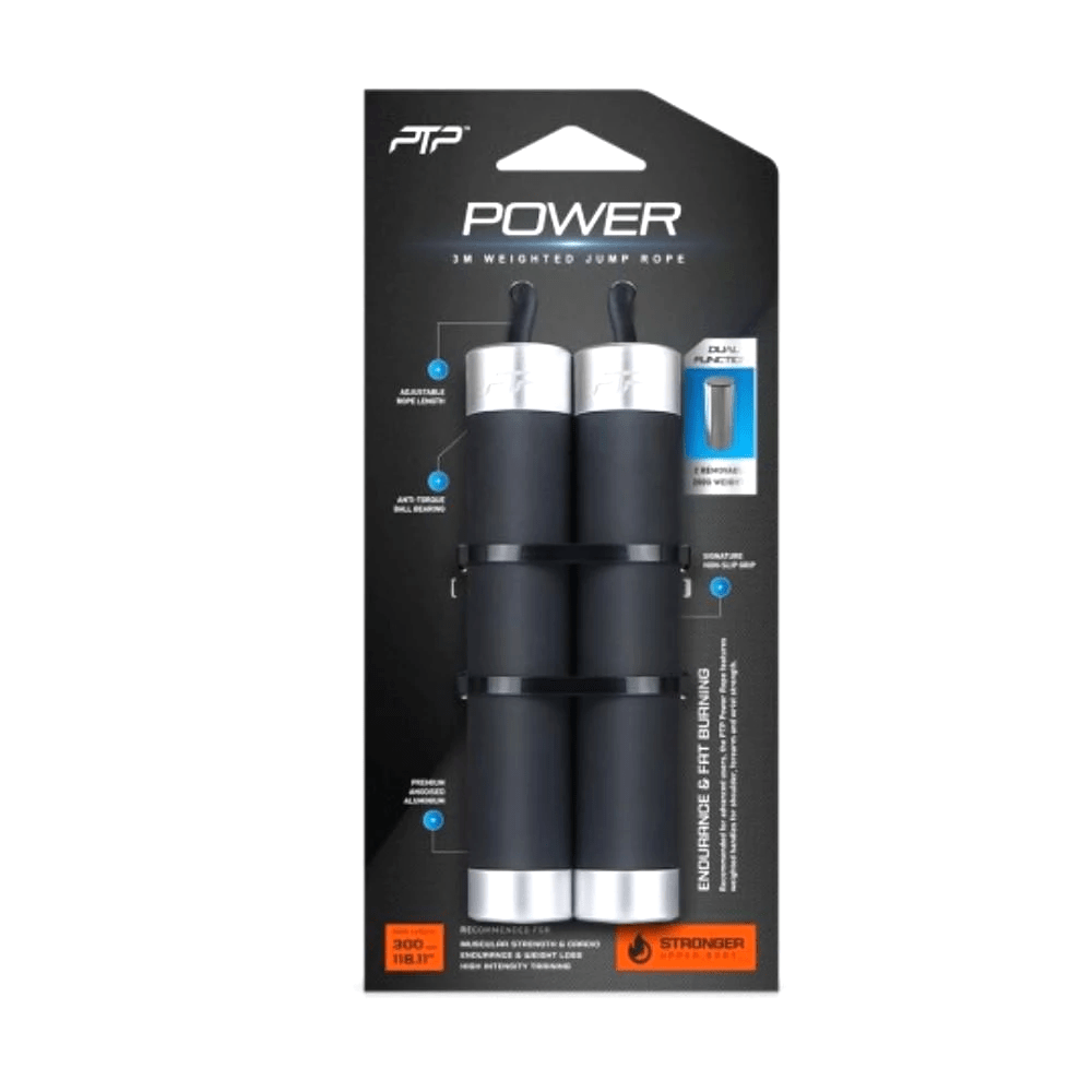 PTP Power Weighted Jump Rope - Adjustable Speed Rope for CrossFit, Boxing & Cardio Workouts - Perfect for Home Gym, Fitness Training & Weight Loss