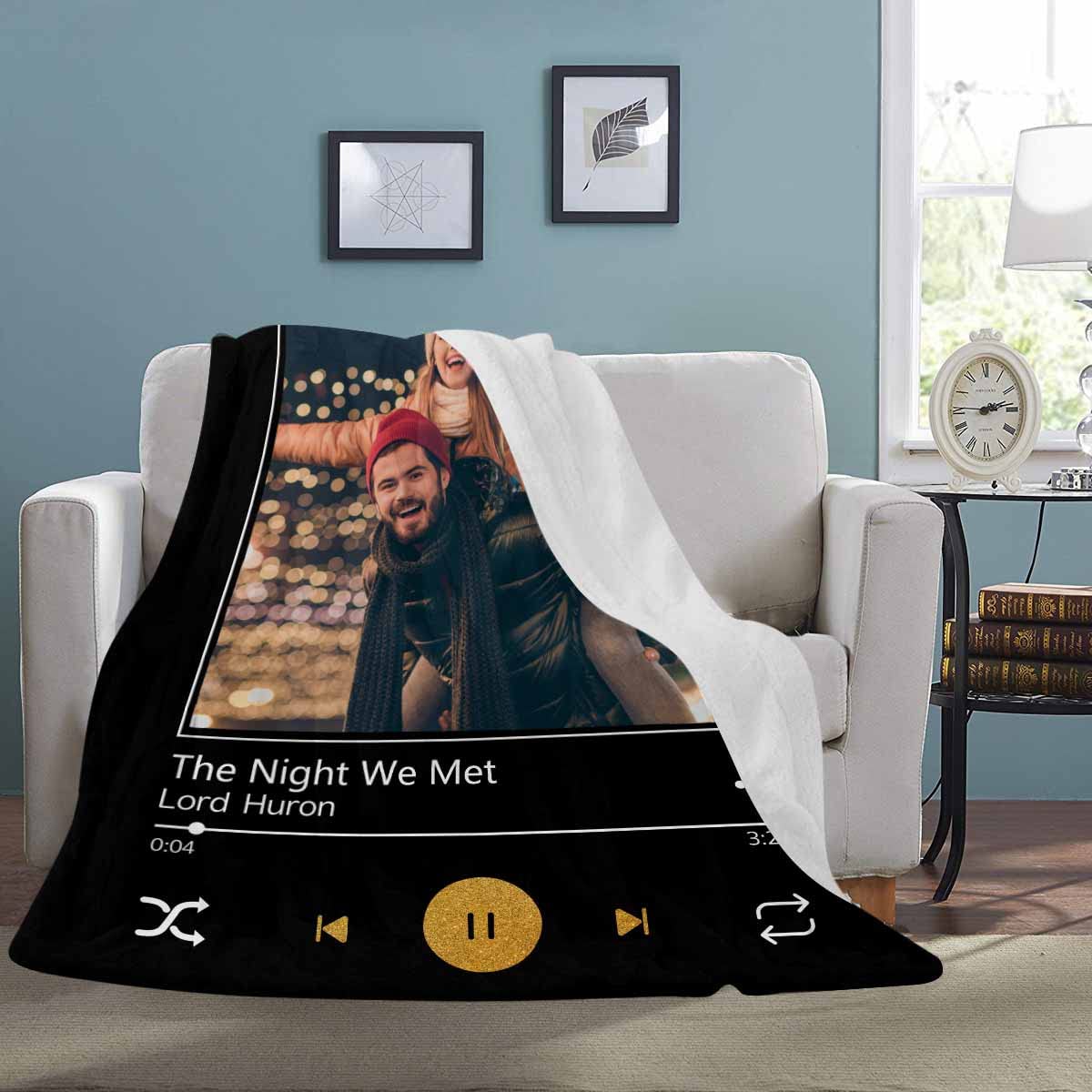Custom Personalized Couple Blanket with Photos - Made in USA Flannel Throw Blanket for Wedding, Anniversary, Valentine's Day & Birthday Gifts - Perfect for Romantic Couples, Home Decor & Cozy Nights