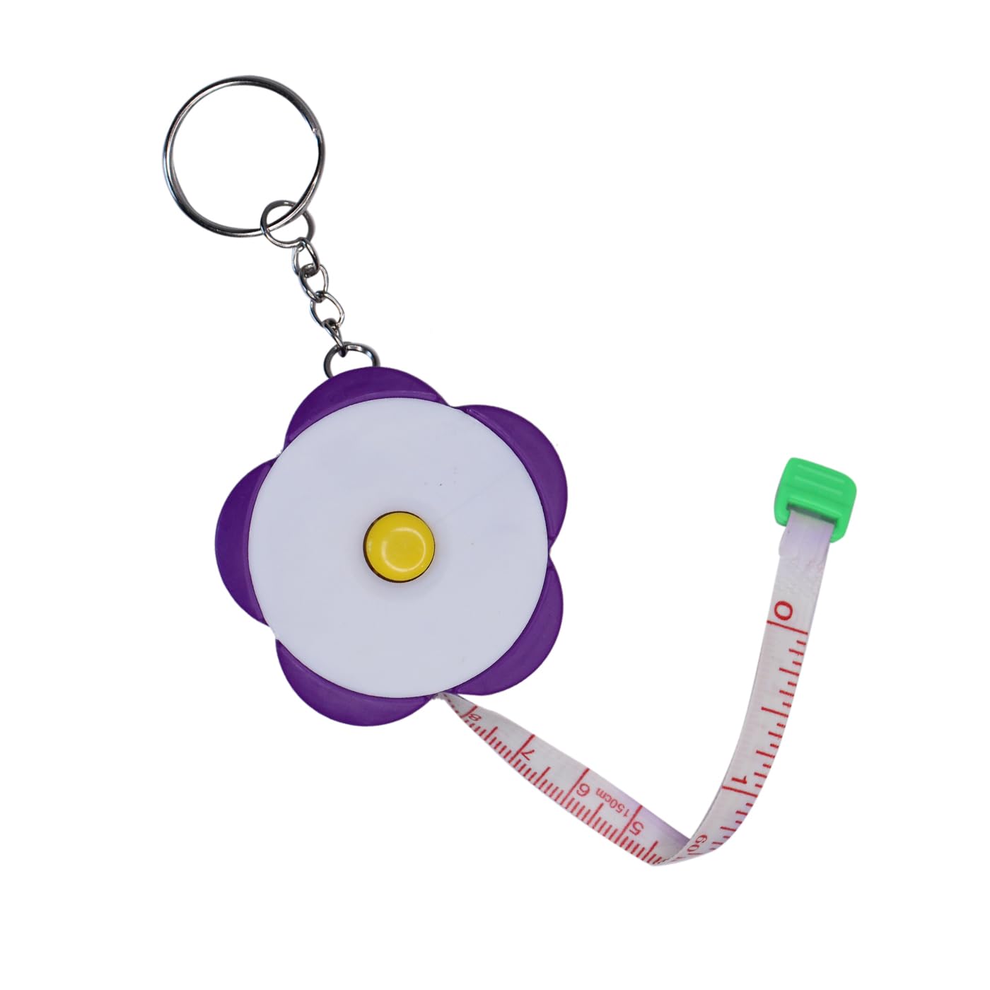 Baal Flower Shaped Double-Sided Measuring Tape - Portable Body & Clothing Ruler with Button (1-Piece Set) - Perfect for Tailoring, Sewing & DIY Crafts
