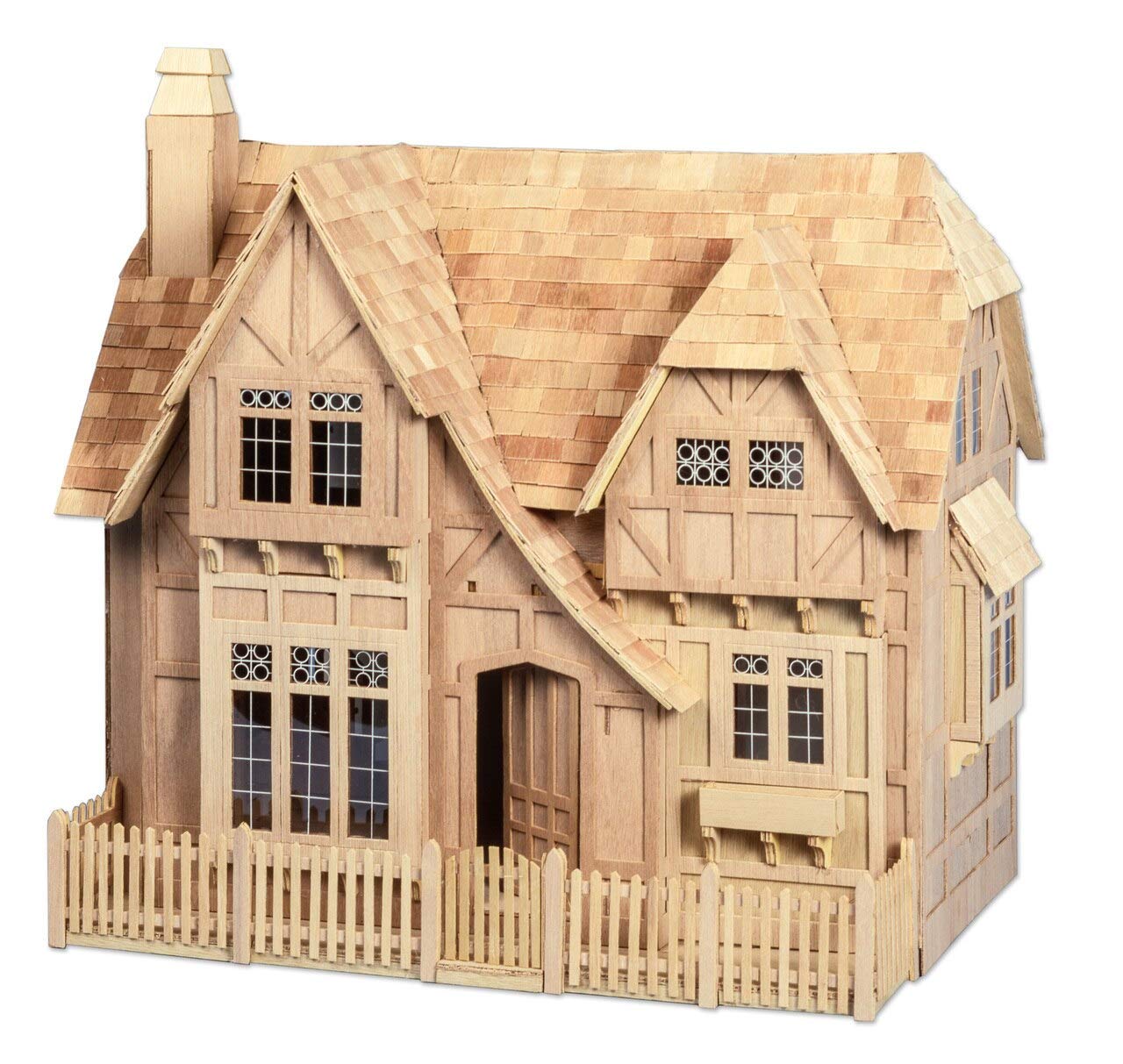 Greenleaf Glencroft Dollhouse Kit - 1 Inch Scale Miniature House Model for Collectors & DIY Enthusiasts | Perfect for Home Decor, Gifts & Creative Play