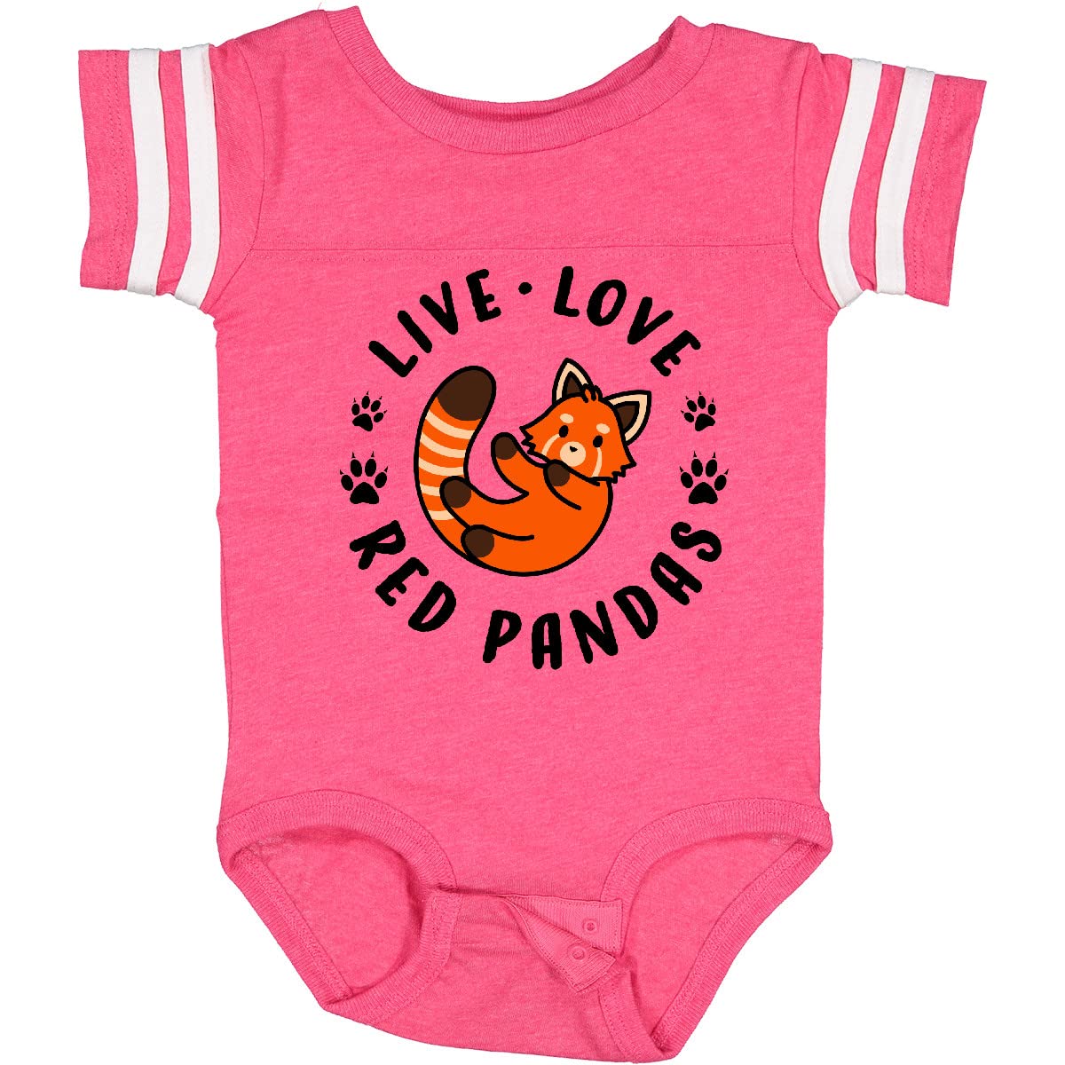 Inktastic Live Love Red Pandas Baby Bodysuit - Cute Animal Print Onesie for Newborns & Infants - Perfect for Playdates, Photo Shoots & Everyday Wear