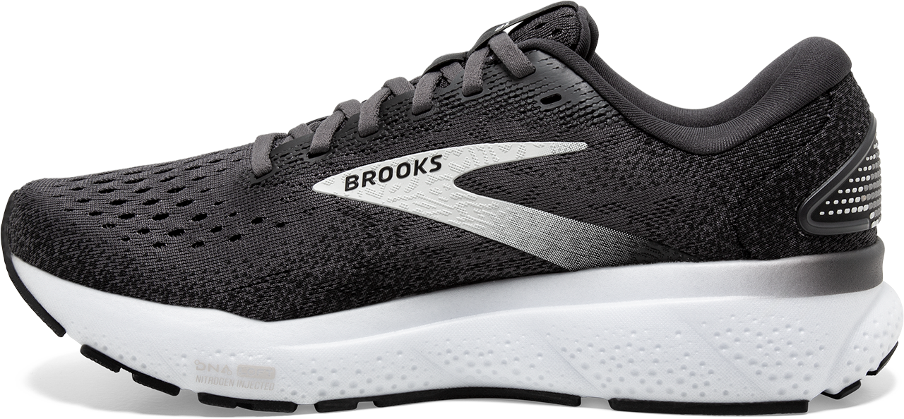 Nike Men's Ghost 16 Running Shoes - Black/Grey/White | Lightweight Cushioned Sneakers for Jogging, Gym & Everyday Wear