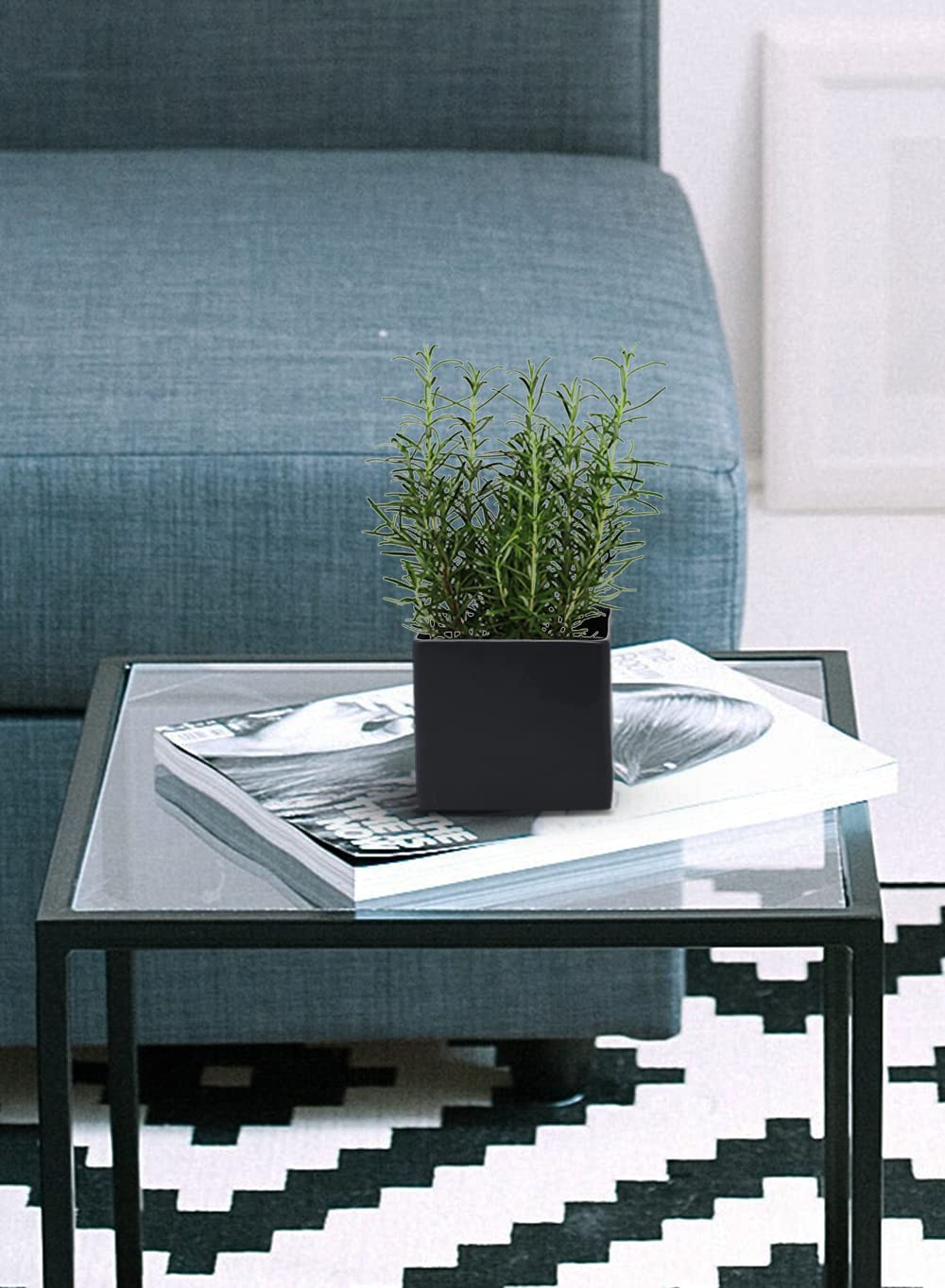Set of 6 Matte Black Ceramic Vases - Modern Home Decor Centerpieces for Weddings, Parties & Events (5